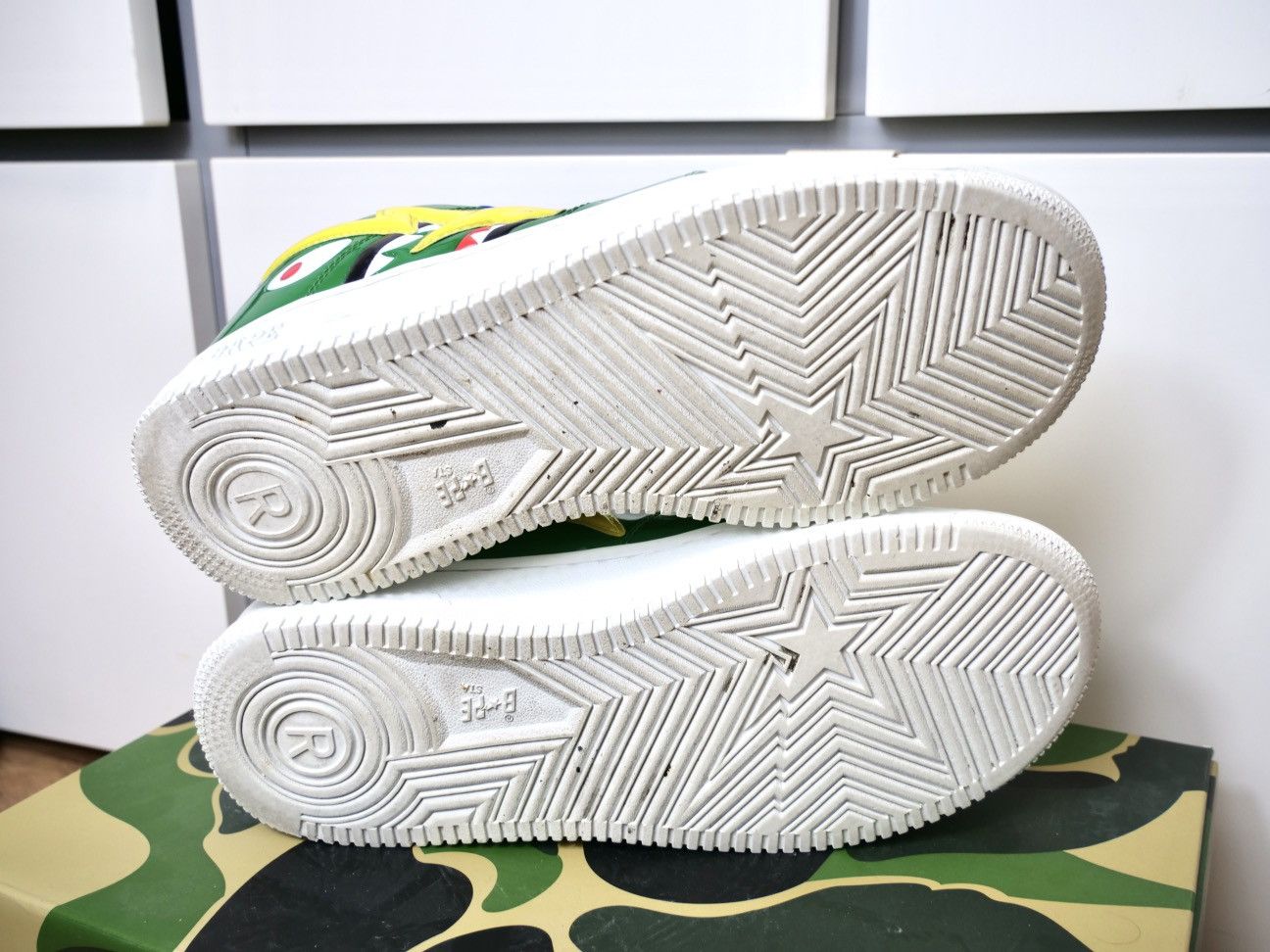 Bape Like New Bathing Ape Brazil SHARK BAPESTA Yellow Blue Green Size US 8 / EU 41 - 12 Thumbnail