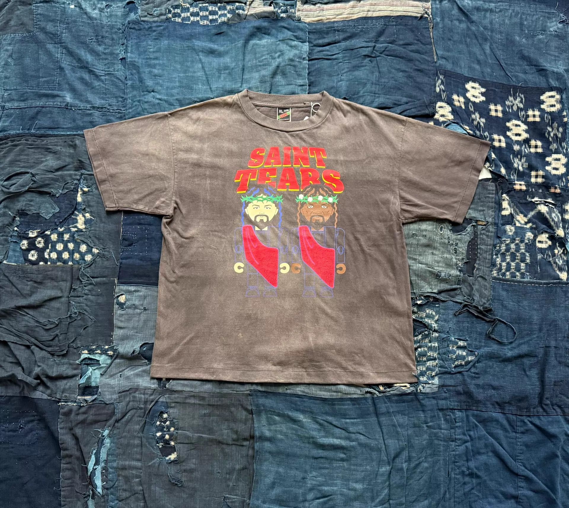 Other Saint Michael Denim Tears Washed Lego Jesus Print Black XL Size US XL / EU 56 / 4 - 1 Thumbnail