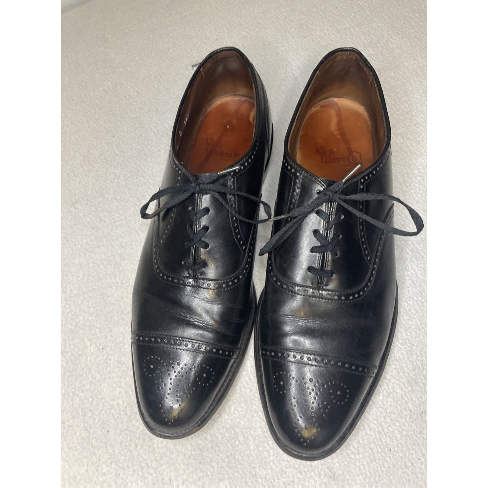 Allen Edmonds Allen Edmonds Yorktown Black Leather Cap Toe Dress 11.5 D Size US 11.5 / EU 44-45 - 2 Thumbnail