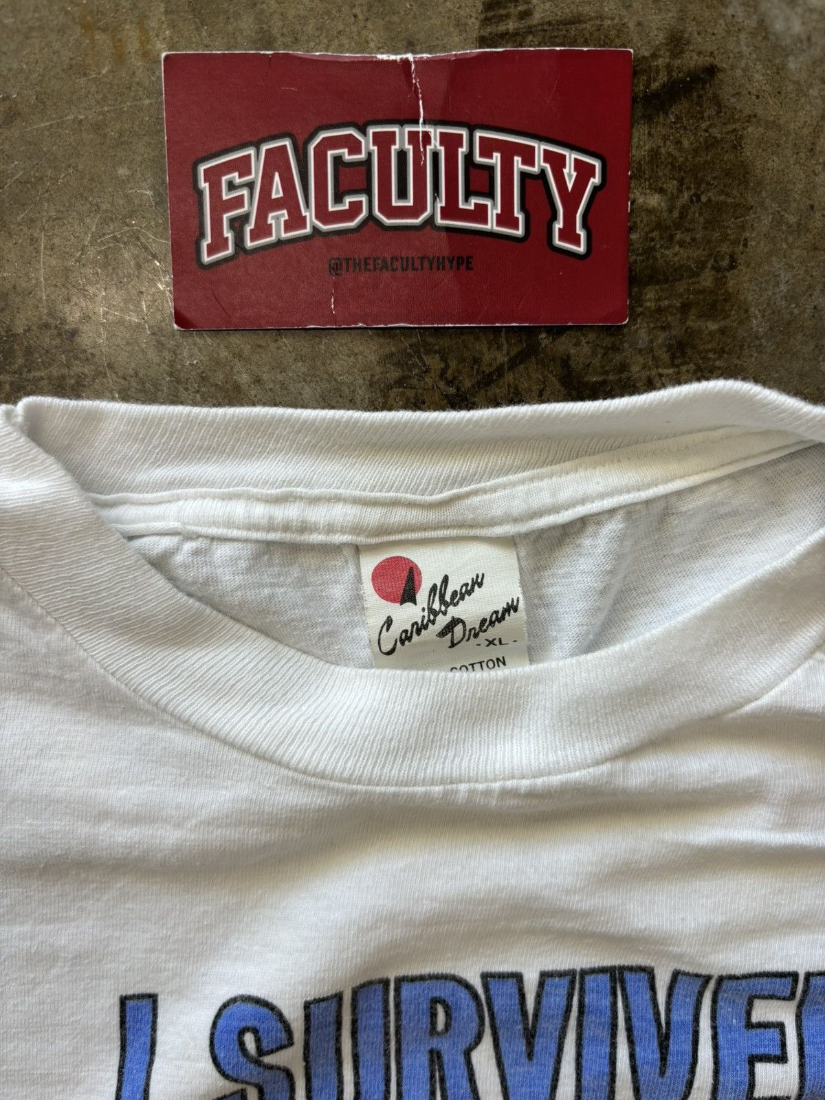 Vintage Vintage Survived Hurricane Andrew Single Stitch Tee Size US XL / EU 56 / 4 - 3 Thumbnail