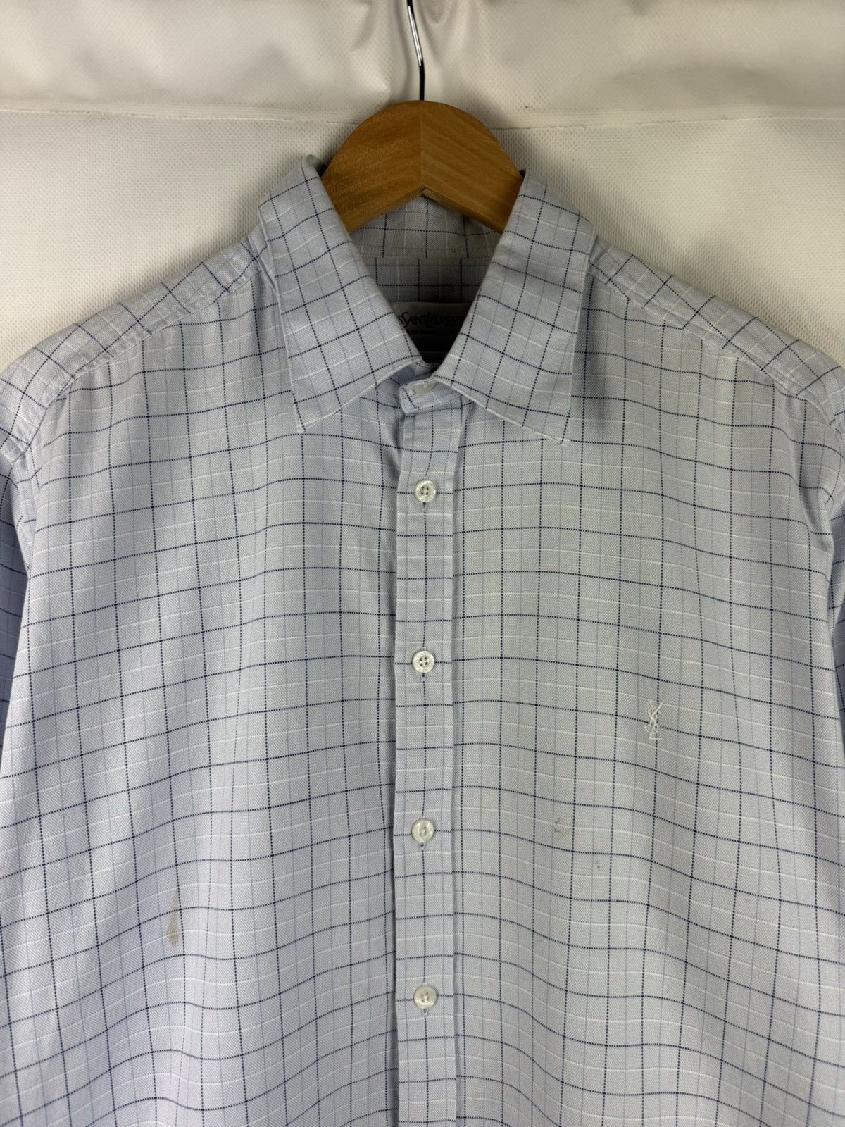 Yves Saint Laurent YSL Vintage Yves Saint Laurent L/S Plaid Button Up Shirt Size US L / EU 52-54 / 3 - 6 Thumbnail