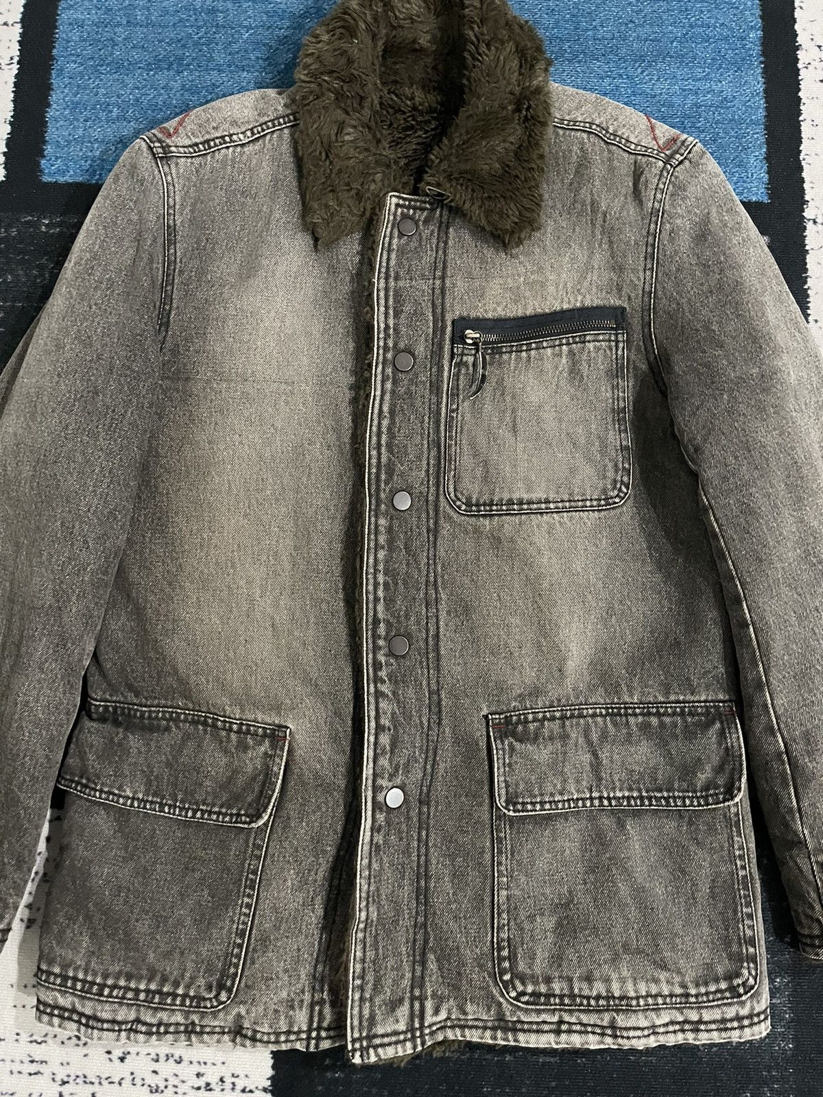 PPFM PPFM Faux Fur Denim Jacket Size US M / EU 48-50 / 2 - 5 Thumbnail