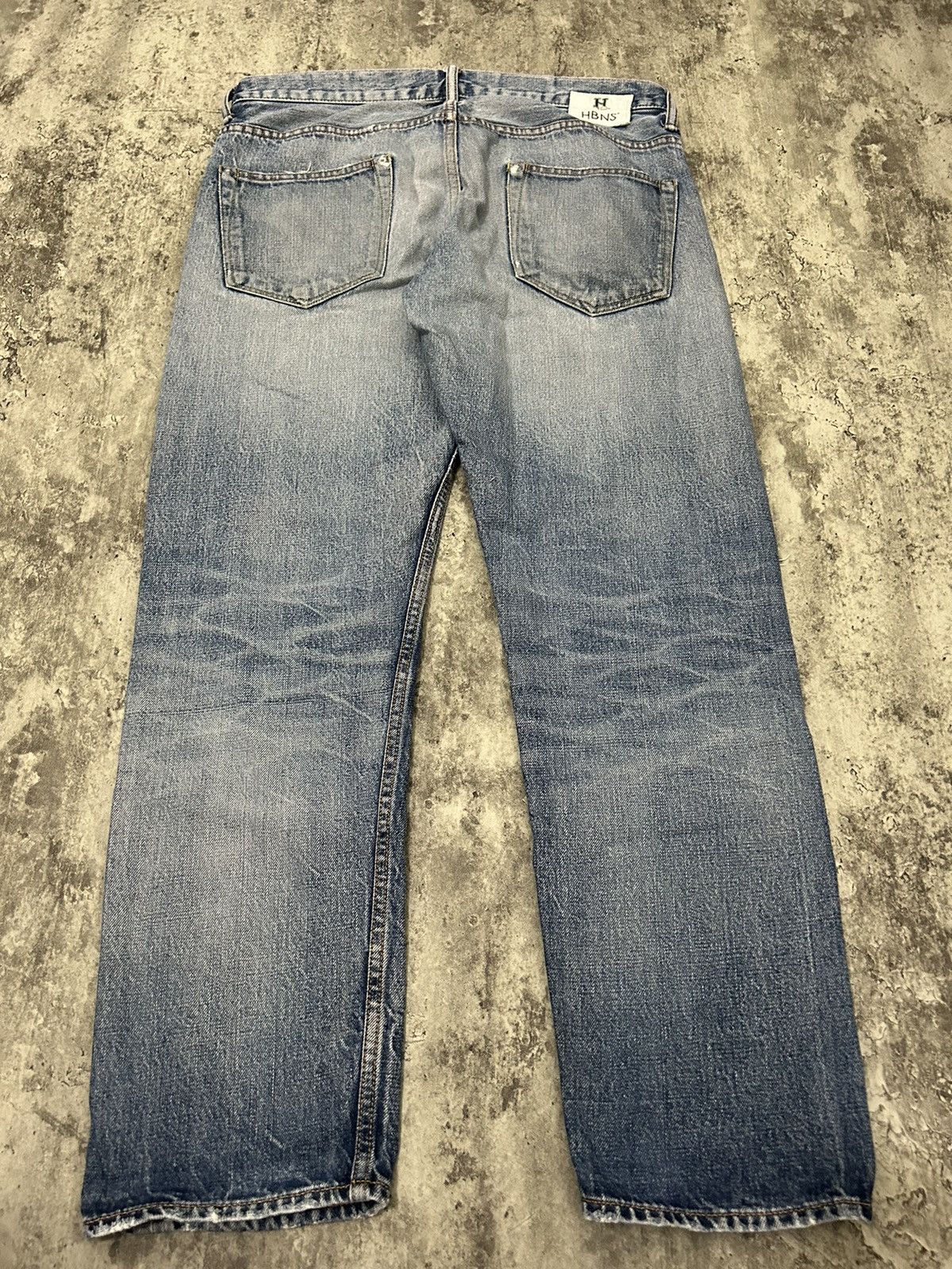 Japanese Brand HBNS Japan Selvedge Distressed Jeans Size US 34 / EU 50 - 6 Thumbnail