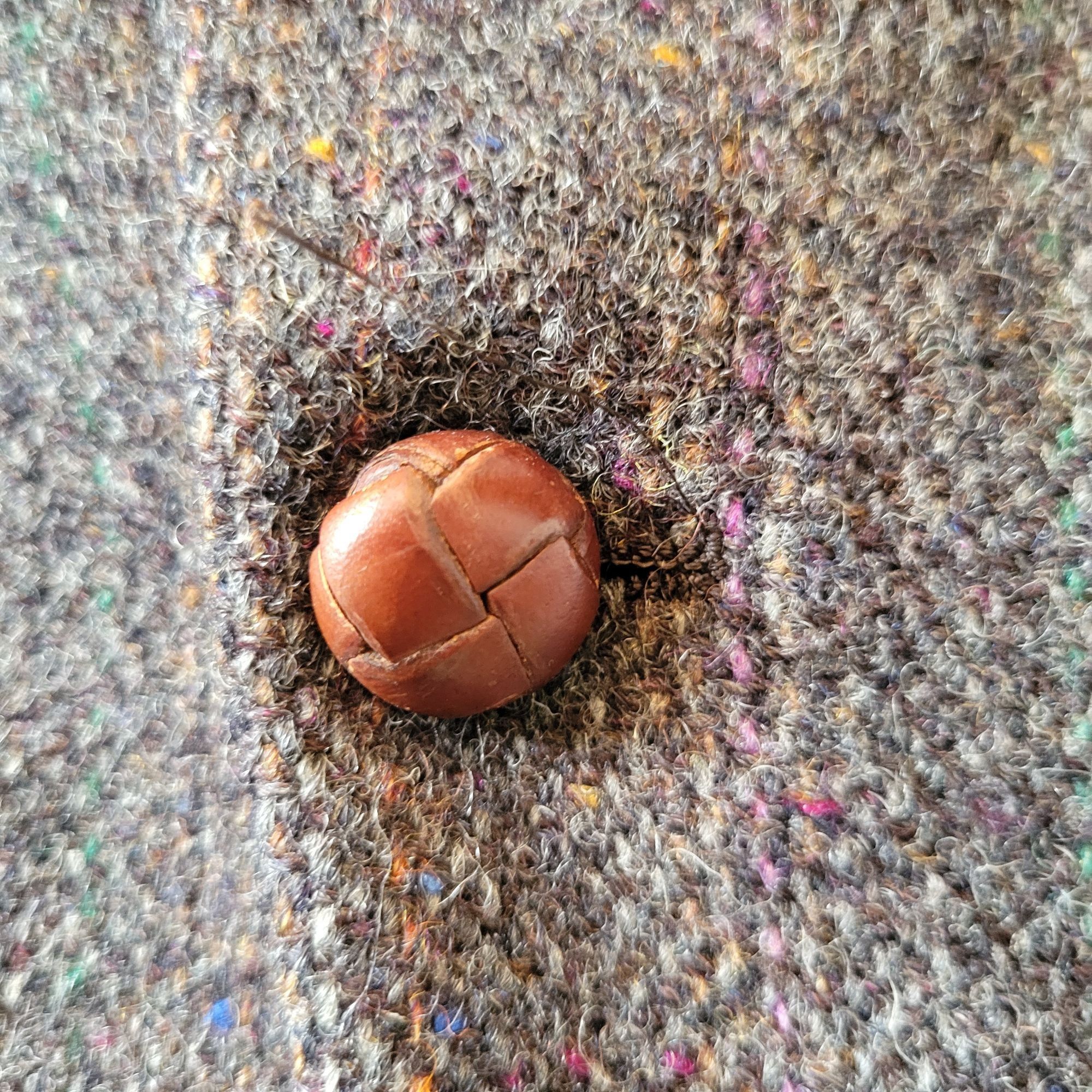 Harris Tweed Harris Tweed Handwoven Gray Wool Blazer Jacket Vintage Britt Size 44R - 7 Thumbnail
