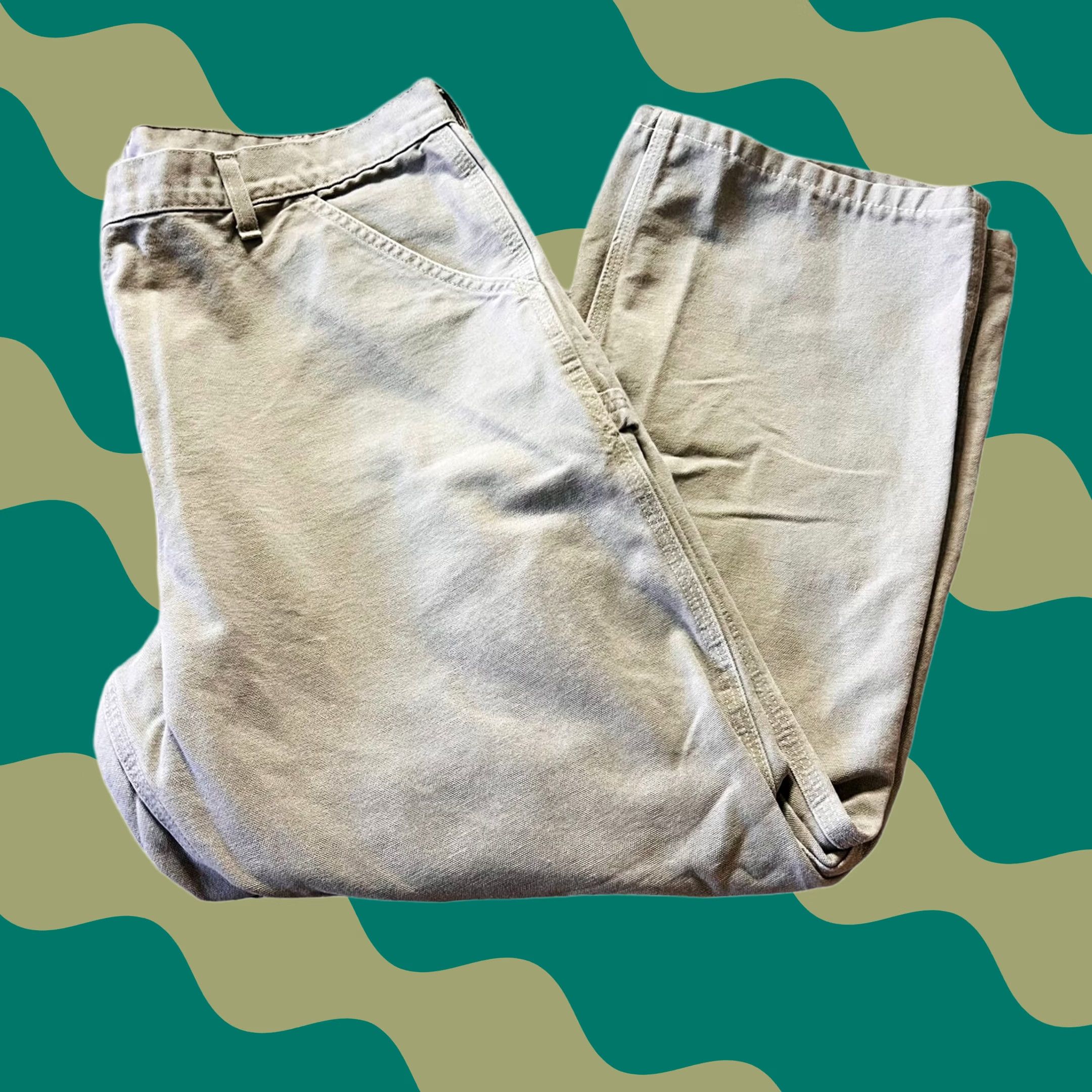 Carhartt Carhartt Pants, Men, 40x32, Khaki, Carpenter, Regular, Beige, Inseam 32, Work Pants, Vintage, 90s, Mens Size US 40 / EU 56 - 1 Thumbnail