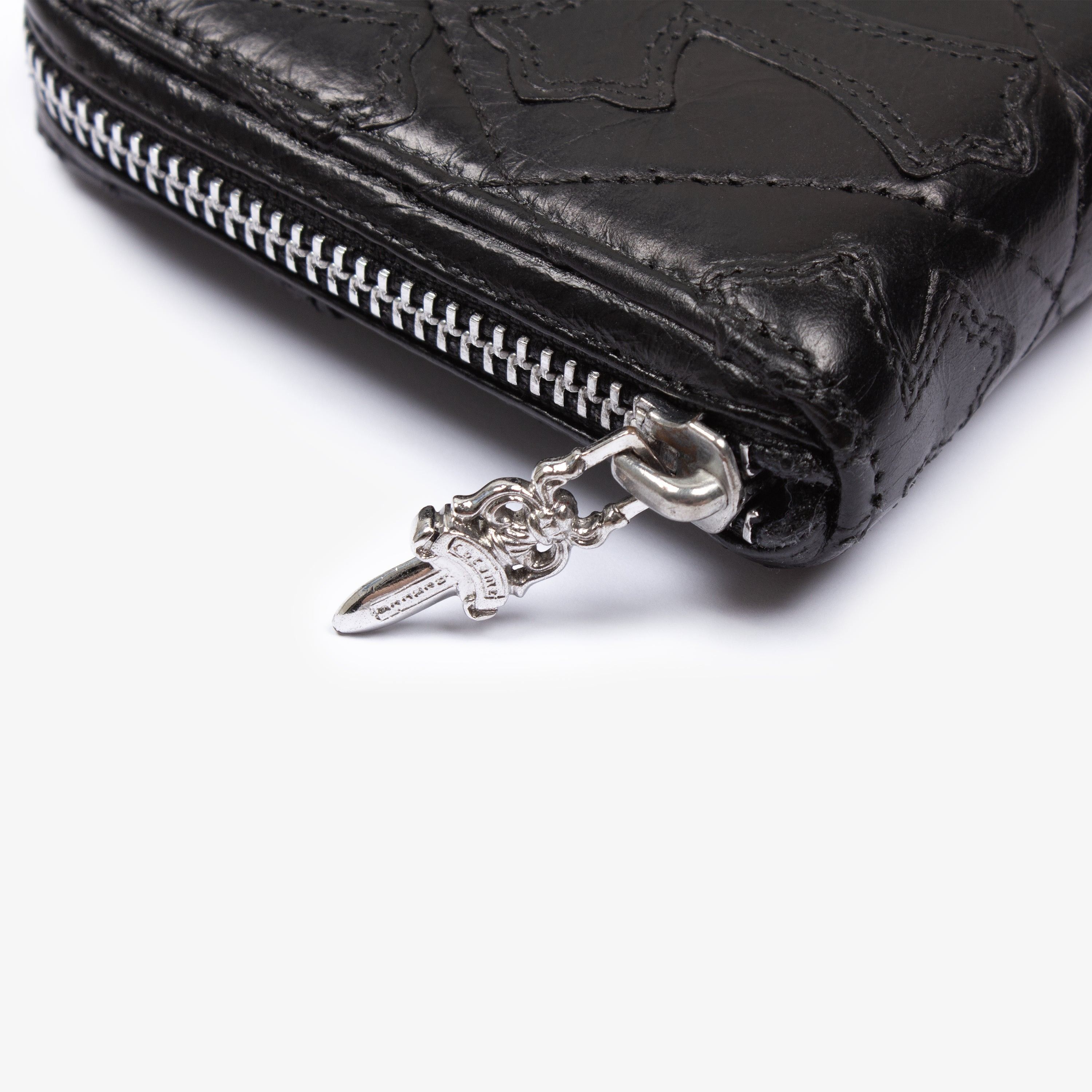 Chrome Hearts CHROME HEARTS BLACK QUILTED CROSS PATCH ZIP WALLET Size ONE SIZE - 5 Thumbnail