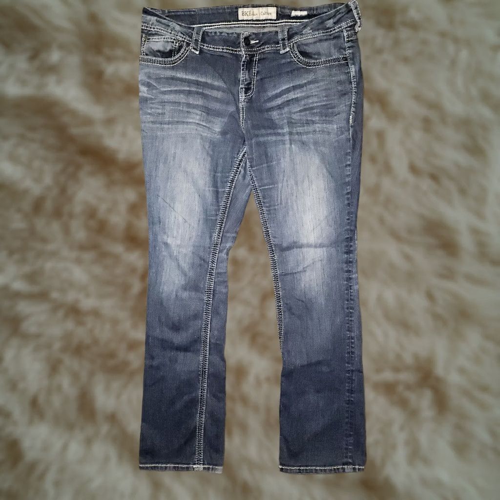 Vintage VINTAGE Buckle BKE Culture Bootcut Jeans Women's 36XL Denim Blue Embroidered Western Cowgirl Bootcut Jeans Women's Size 25" / US 0 / IT 36 - 1 Thumbnail