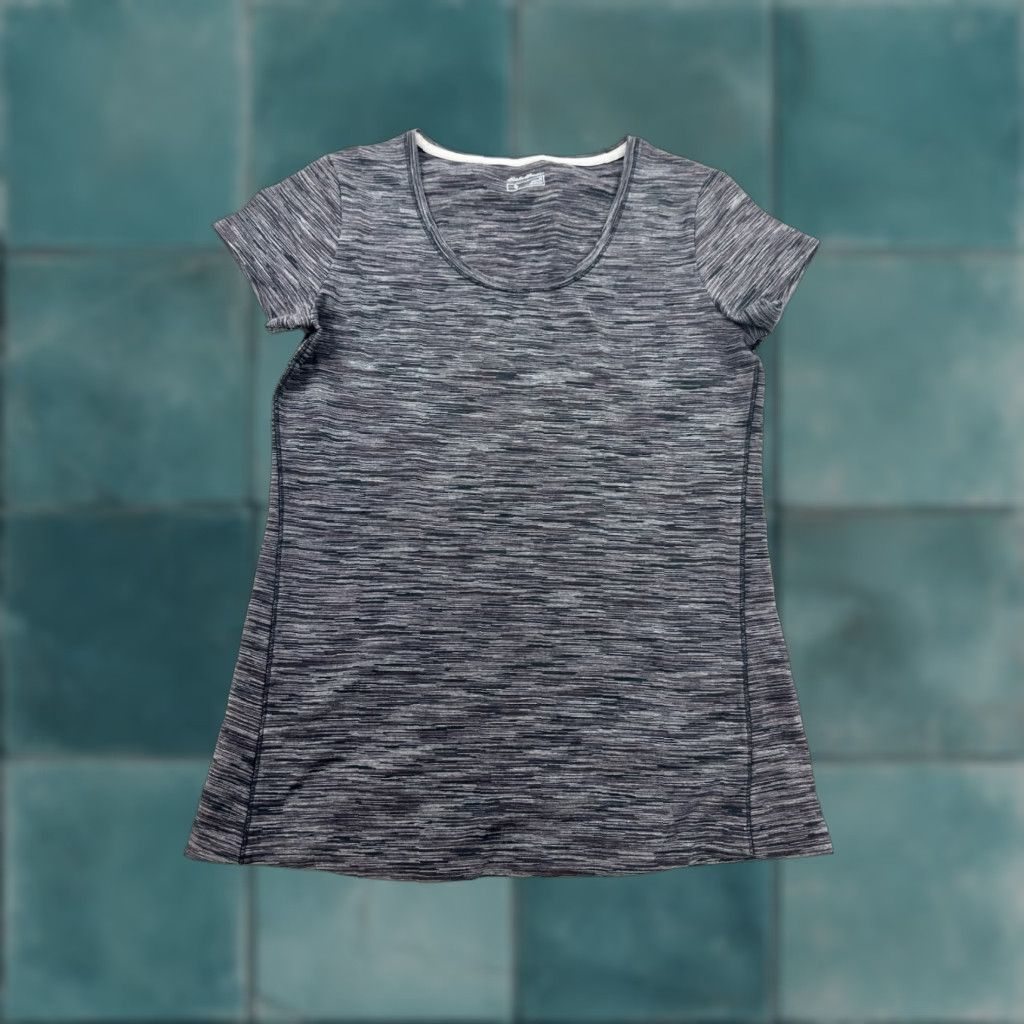Eddie Bauer Eddie Bauer Shirt Womens Medium Gray Space Dye Stretch Summer Beach Short Sleeve Shirt Size M / US 6-8 / IT 42-44 - 1 Thumbnail