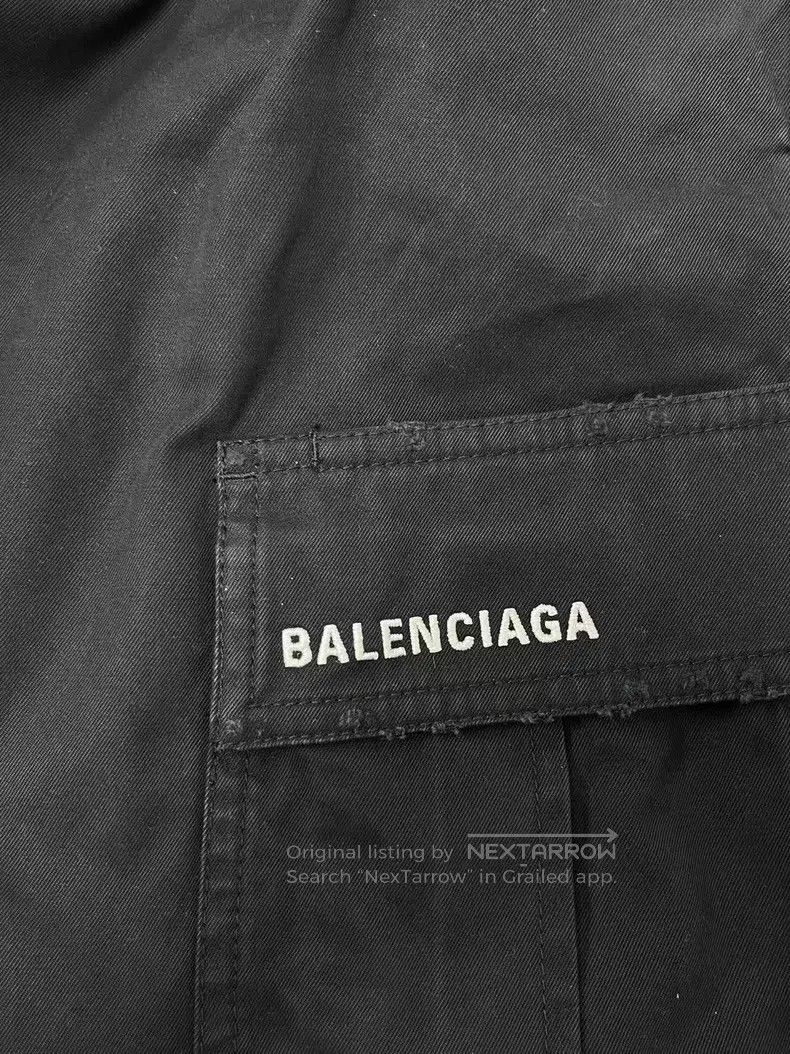 Balenciaga Balenciaga size M Paper Texture Cotton Twill Work Pants Size US 27 - 3 Thumbnail