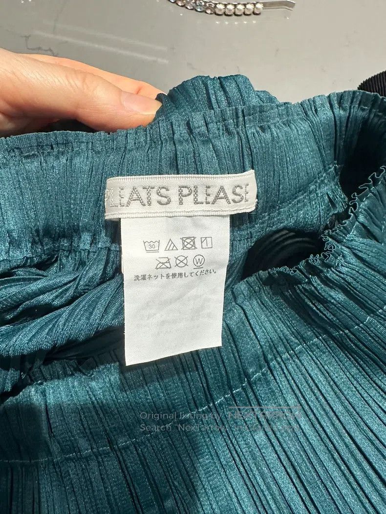Issey Miyake Issey Miyake Ruffle Skirt Peacock Blue Green Size 31" - 4 Thumbnail