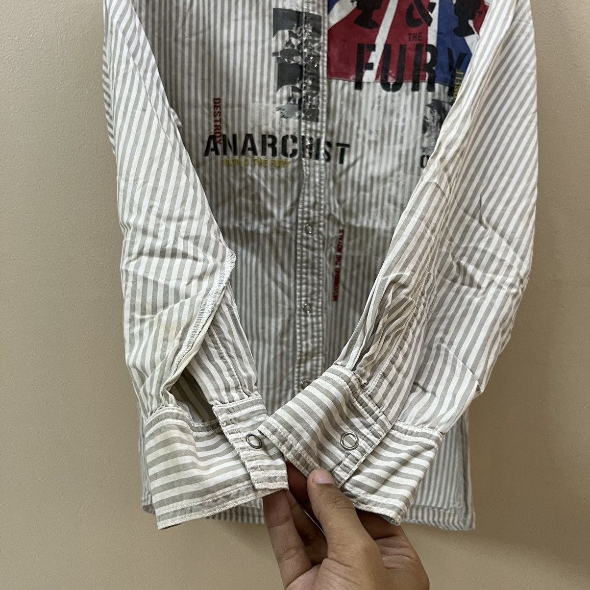 Ringspun × Seditionaries Vintage Ringspun Anarchist Button Up Shirt Size US M / EU 48-50 / 2 - 6 Thumbnail
