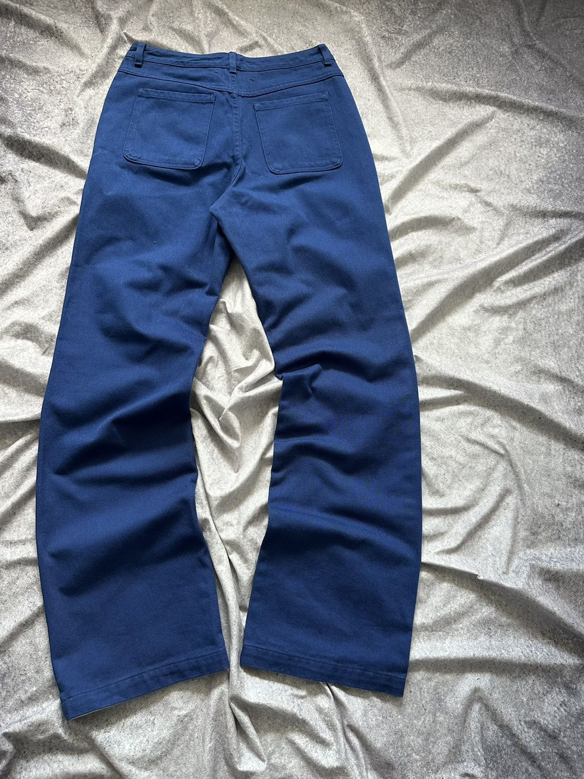 Paloma Wool Paloma Wool Dax Pant EU38 Cream Blue Straight High Waist Size 26" / US 2 / IT 38 - 15 Thumbnail