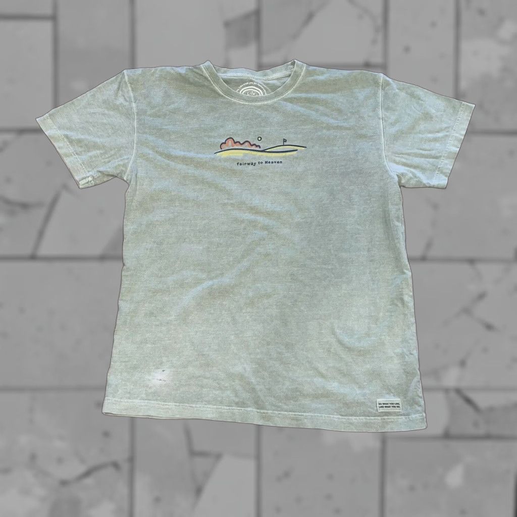 Life is Good Life is Good Men's T-Shirt Regular Size M Green Graphic Tee 2020s Size US M / EU 48-50 / 2 - 1 Thumbnail