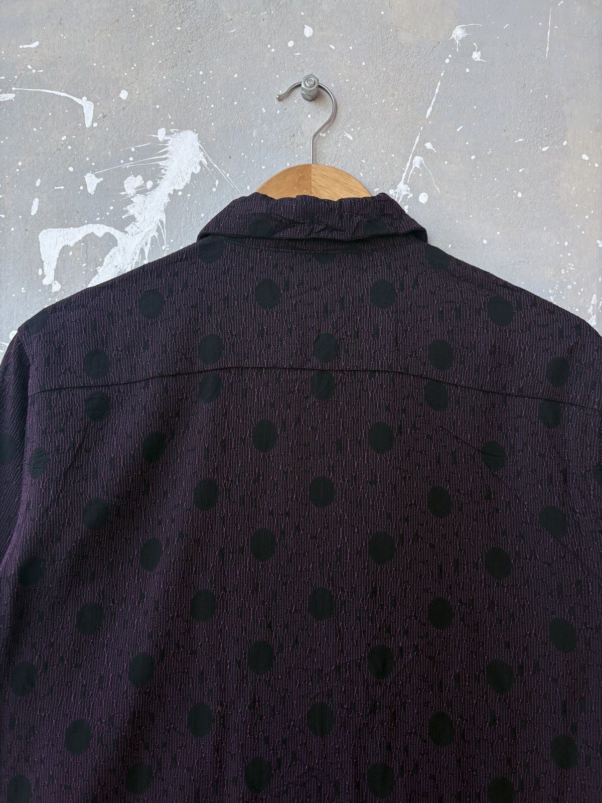 Needles Authentic Needles Polka Dot Jacquard Shirt Purple Cupra Line Size US M / EU 48-50 / 2 - 12 Thumbnail