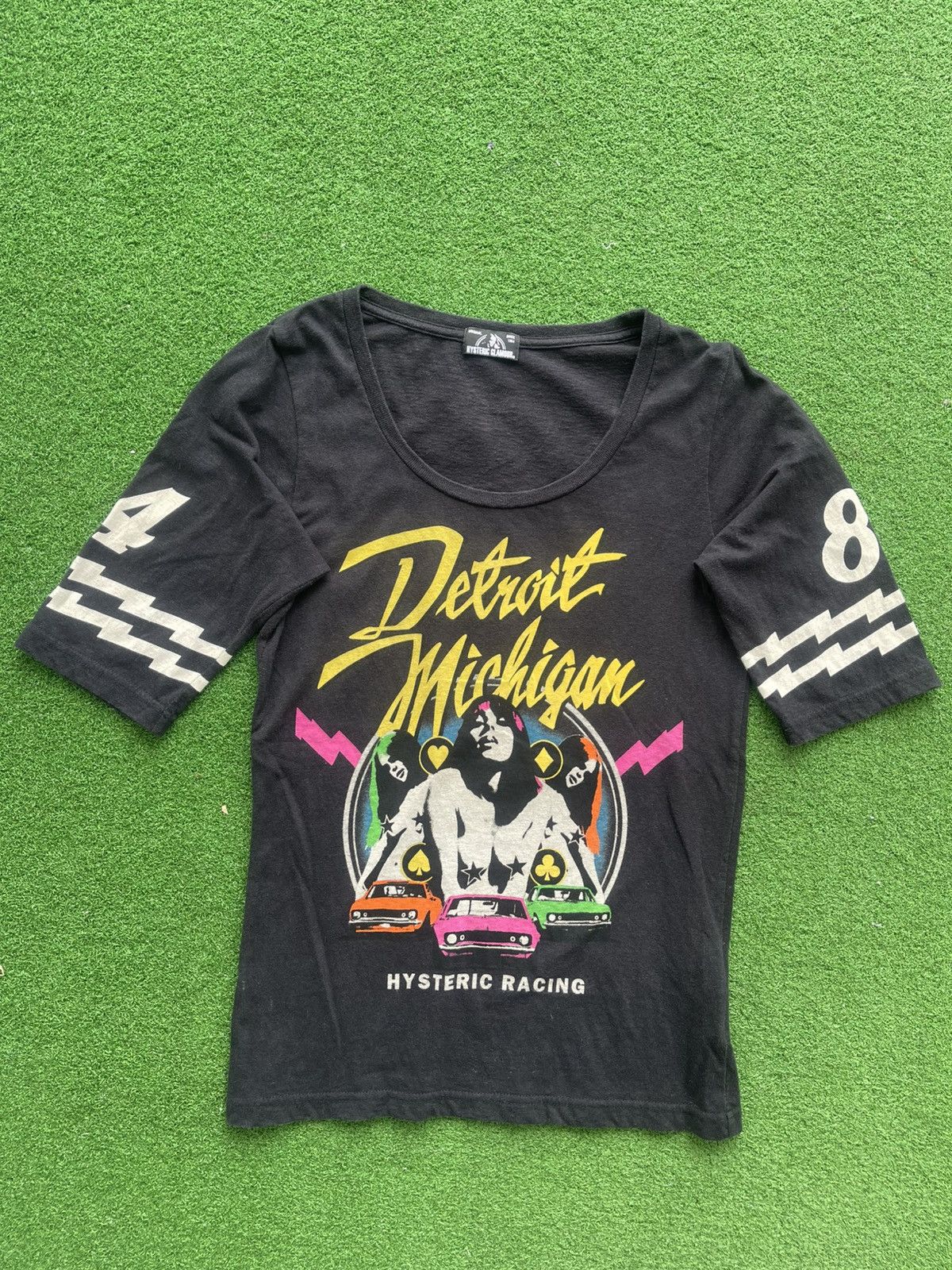 🔥HOT🇯🇵🔥VINTAGE 3Q HYSTERIC GLAMOUR RACING TEE VERY RARE