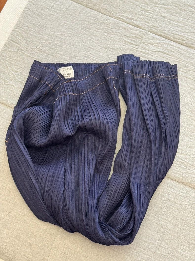 Issey Miyake issey miyake size:3 Denim blue pleated pants Size 42" / US 20 - 2 Thumbnail