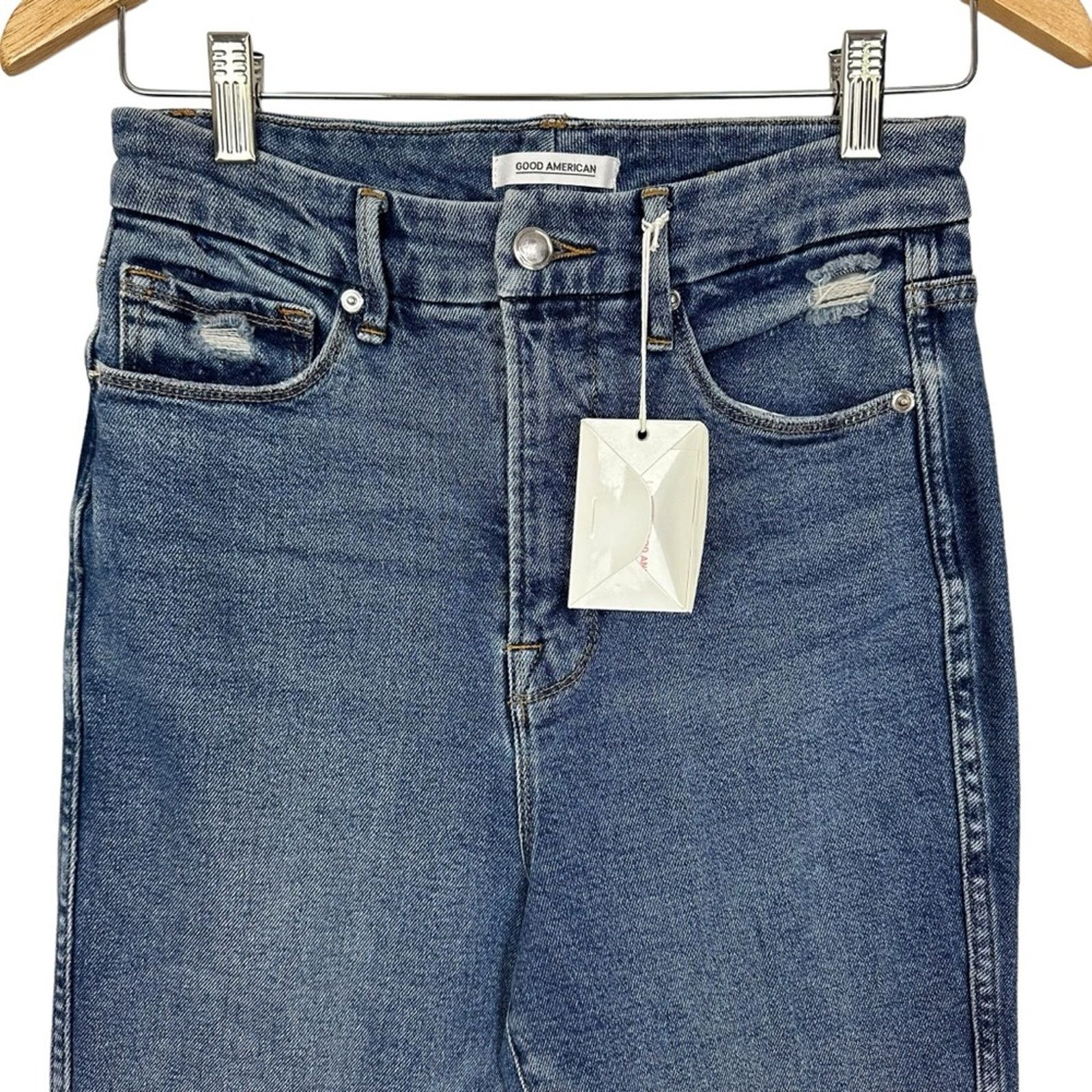 Good American NWT Good American Good Curve High Rise Skinny Jeans 6/28 Size 28" / US 6 / IT 42 - 5 Thumbnail