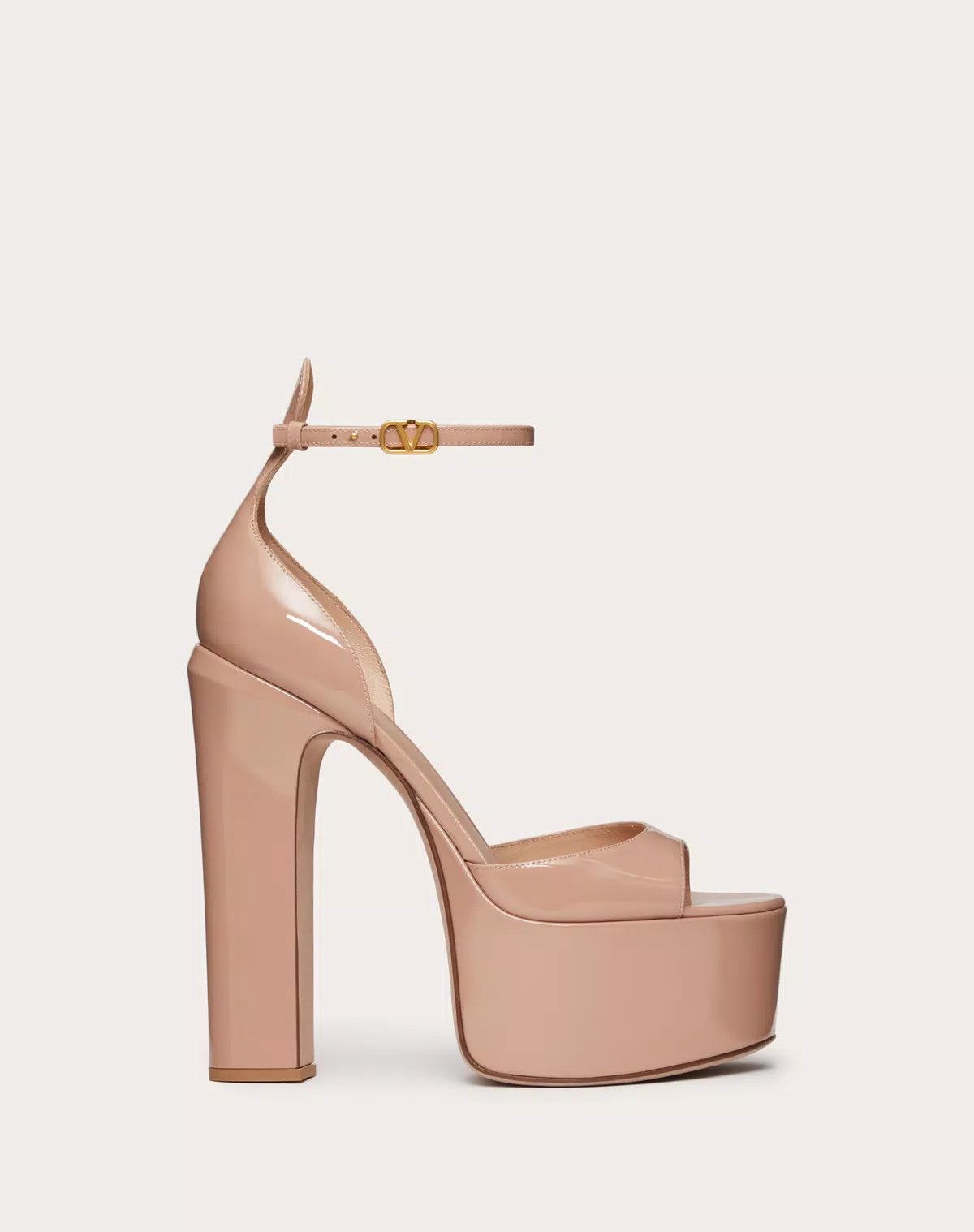 Valentino o1s1wg110426 Tan-Go Patent Leather Platform 155mm Sandals Size US 11 / IT 41 - 1 Thumbnail