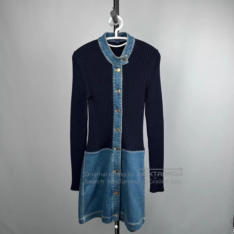 Louis Vuitton Louis Vuitton Blue metallic monogrammed logo button-panele Size XS / US 0-2 / IT 36-38 - 1 Thumbnail