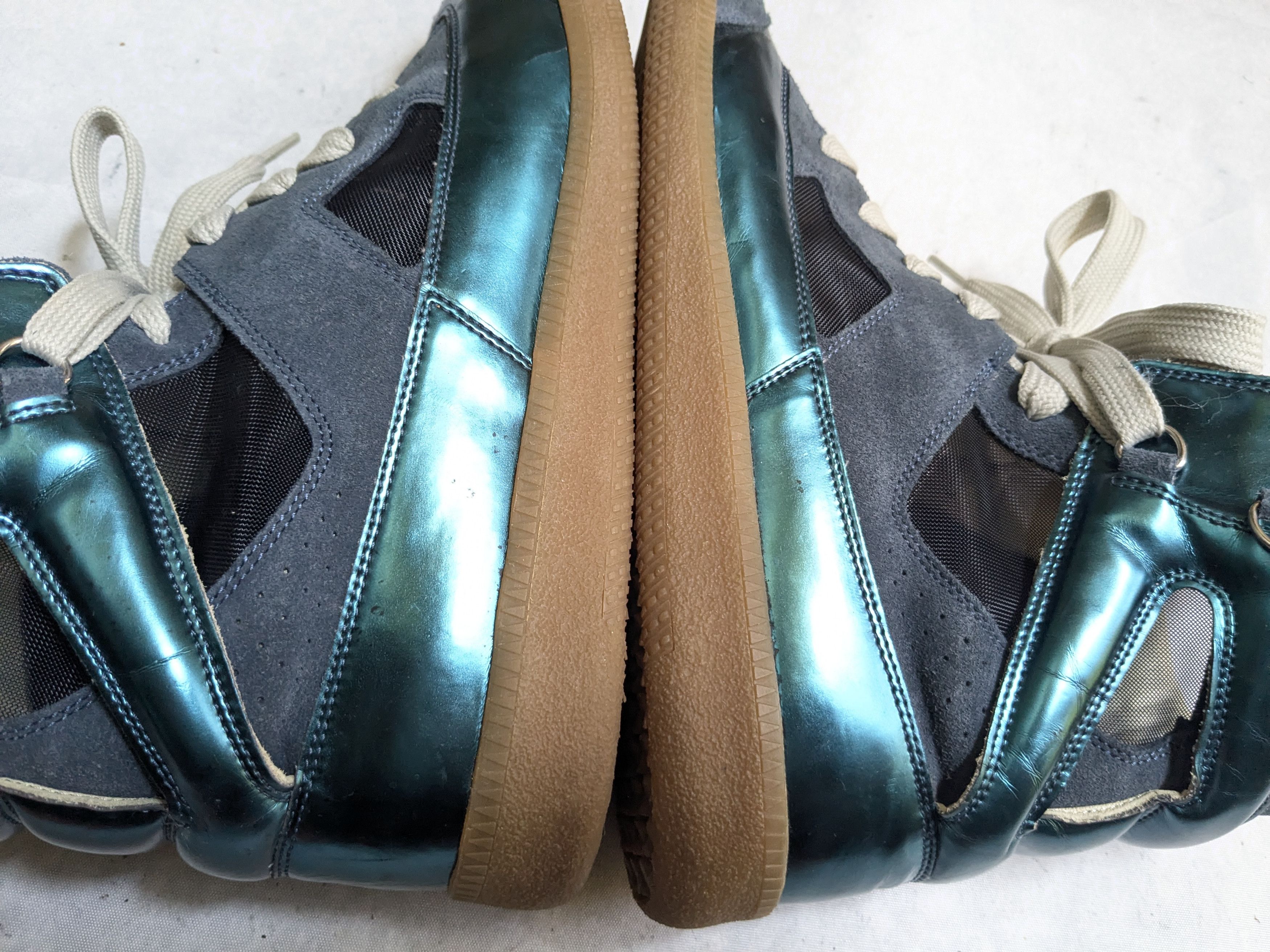 Maison Margiela Maison Margiela High Top Cut Out Sneakers Blue 9 42 Size US 9 / EU 42 - 13 Thumbnail