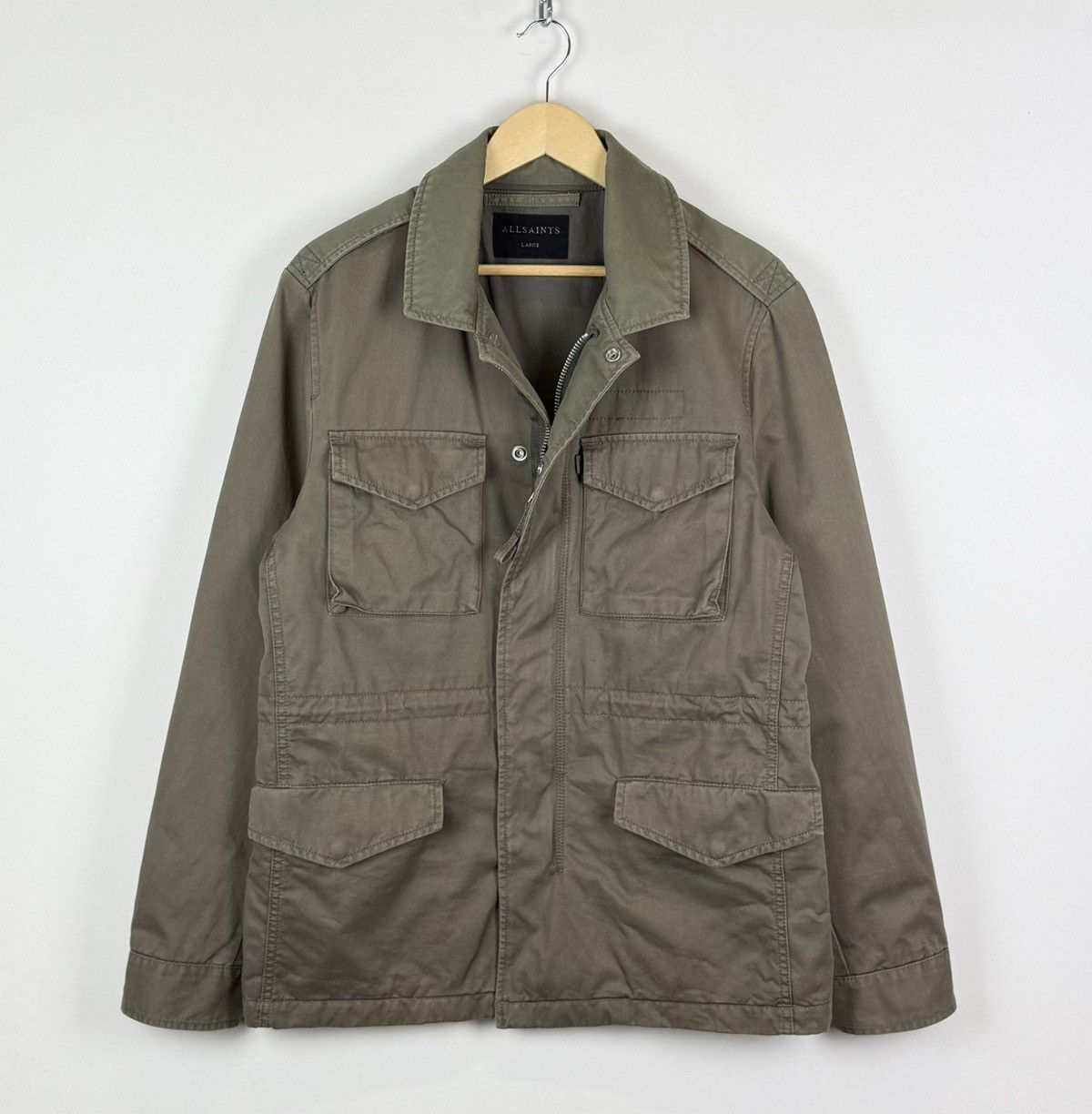 Allsaints Allsaints Cote Jacket Field M-65 Style Military Coat Khaki Size US L / EU 52-54 / 3 - 1 Thumbnail