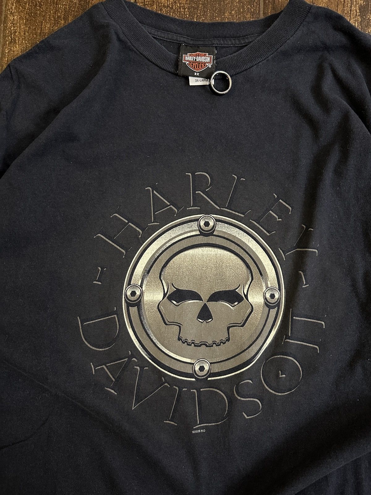 Vintage VTG Harley Davidson Atlanta Georgia Skull Tee Size US XXL / EU 58 / 5 - 2 Thumbnail