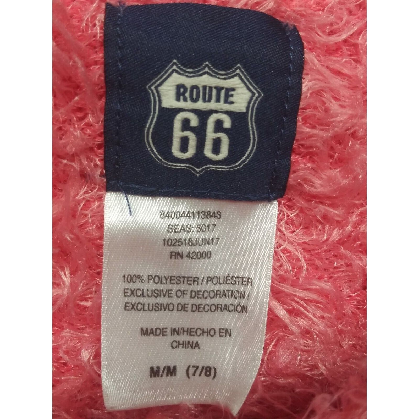 Route 66 Route 66 Juniors Sweater eyelash Pink stars Sz S/M Size S / US 4 / IT 40 - 4 Thumbnail