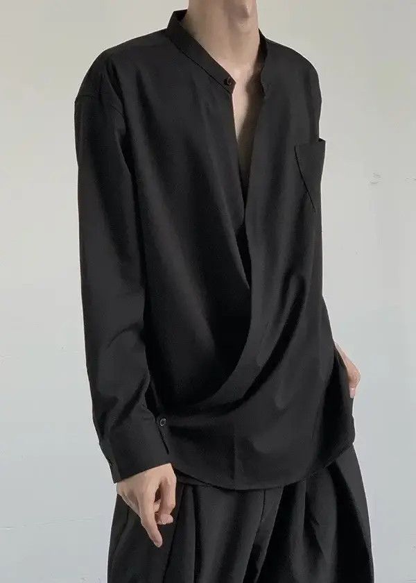 Japanese Brand Mitsuoka x Yoko Cleanfit retro fashion wrap shirt Size US M / EU 48-50 / 2 - 3 Thumbnail