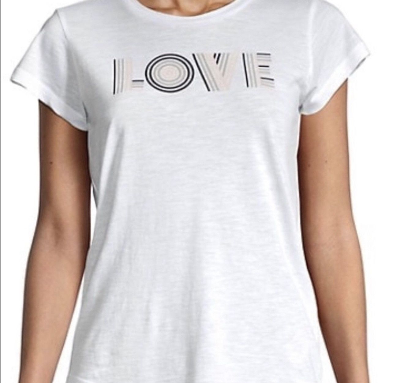 image of Zadig Voltaire Zadig & Voltaire “Love” Tee in White, Women's (Size Medium)