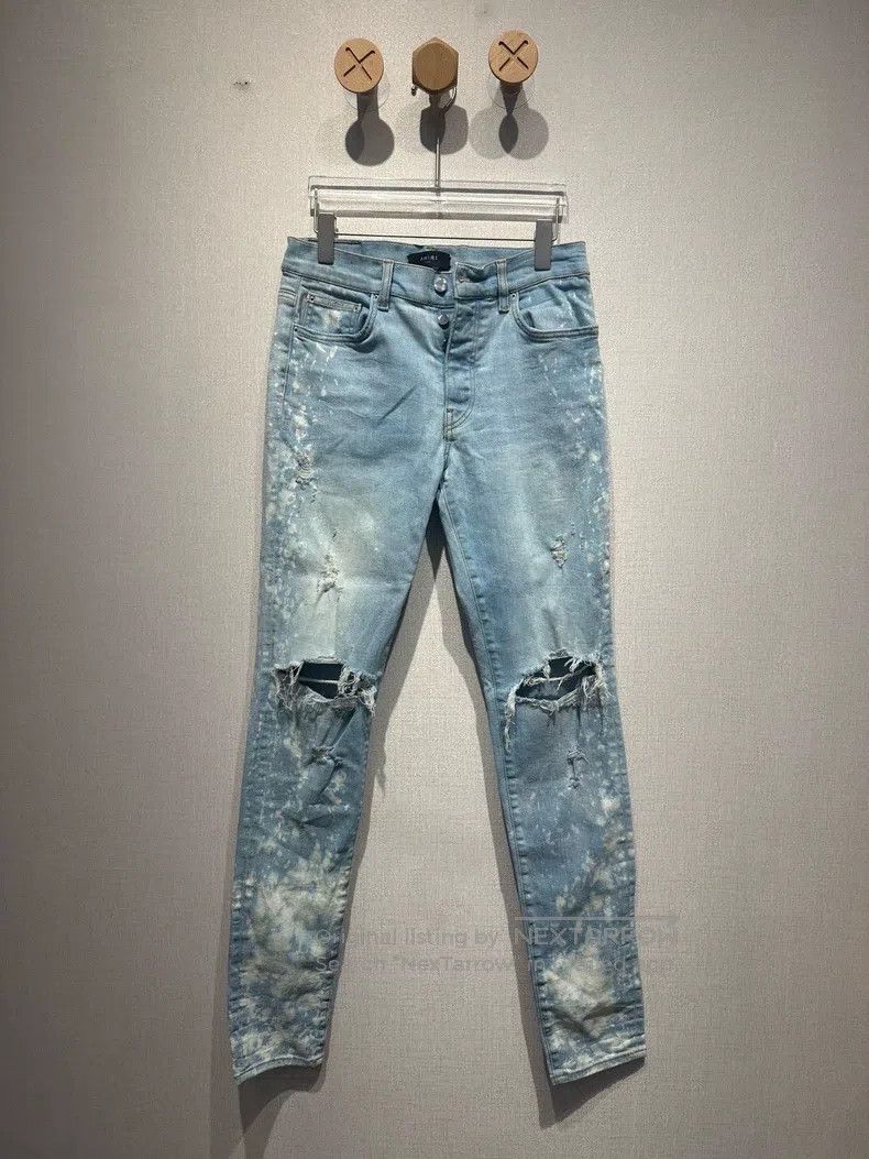 Amiri Amiri Size 32 Emir Painted Hole Jeans Size US 32 / EU 48 - 1 Thumbnail