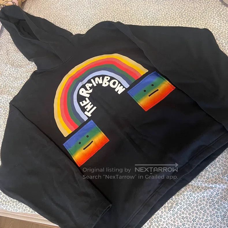 Acne Studios Acne Studios Smiley Rainbow Hoodie Size S / US 4 / IT 40 - 1 Thumbnail