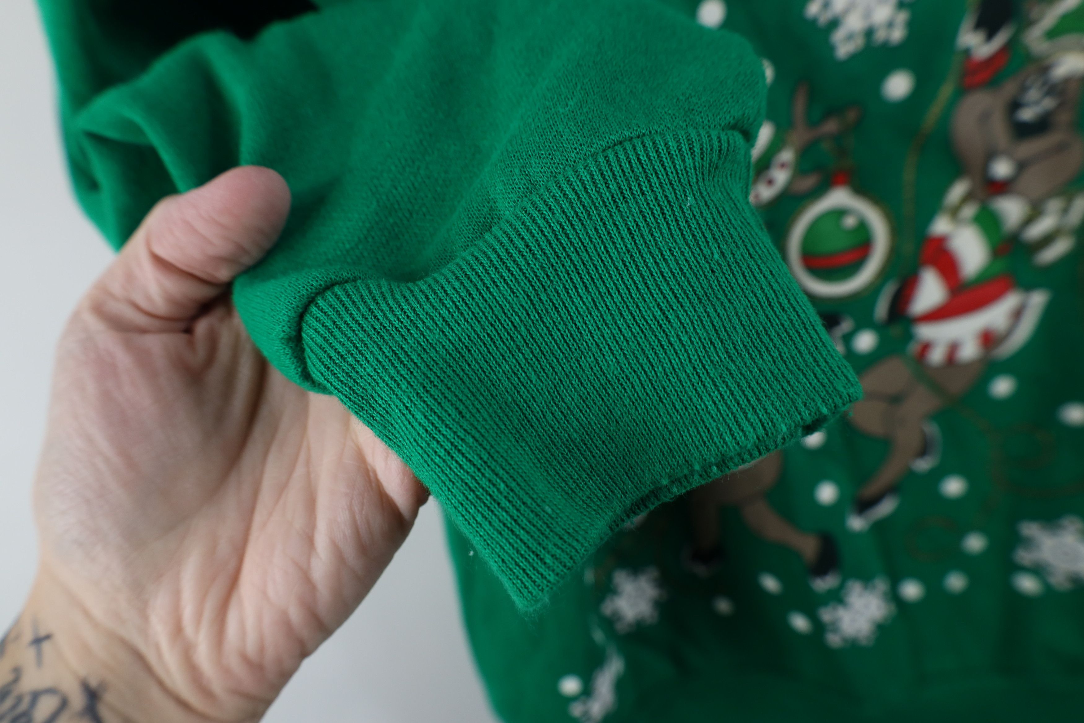 Vintage Vintage 90s Streetwear Reindeer Snowflake Sweatshirt USA Size L / US 10 / IT 46 - 5 Thumbnail