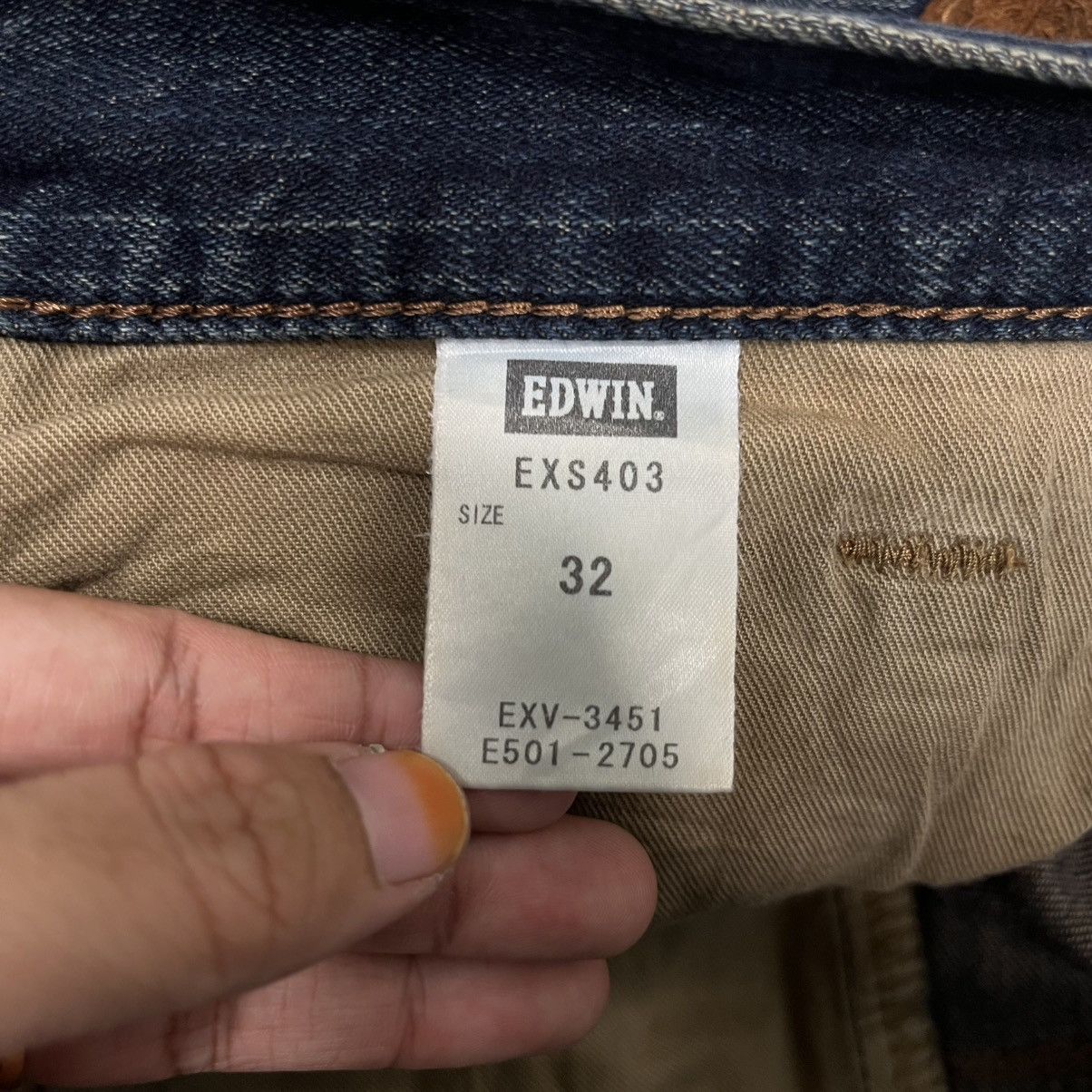 Edwin Vintage Edwin Western Cowboy Distressed Denim Jeans Size US 34 / EU 50 - 20 Thumbnail