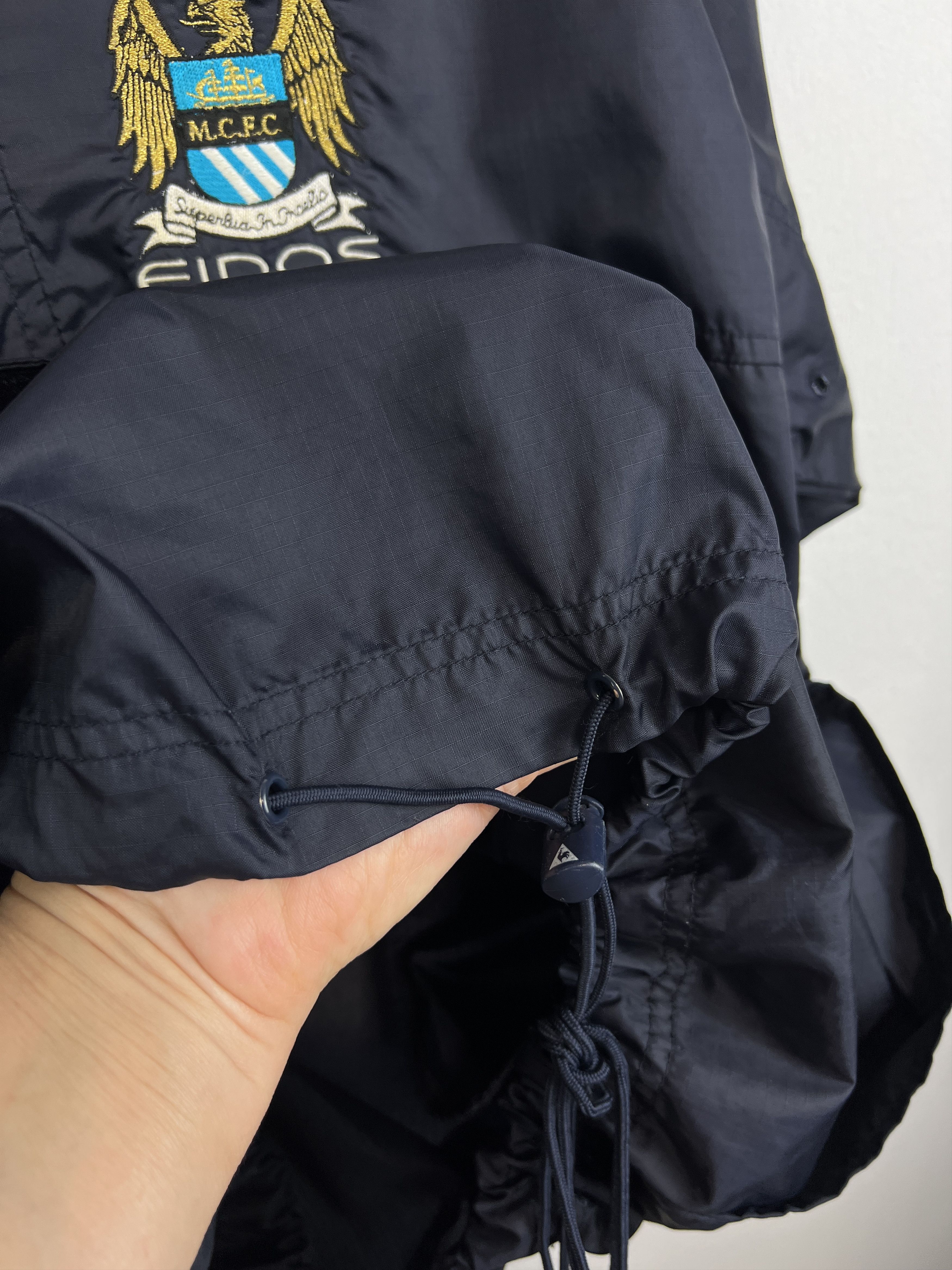 Le Coq Sportif Vintage Manchester City Rain Football Jacket Windbreaker Size US XL / EU 56 / 4 - 7 Thumbnail