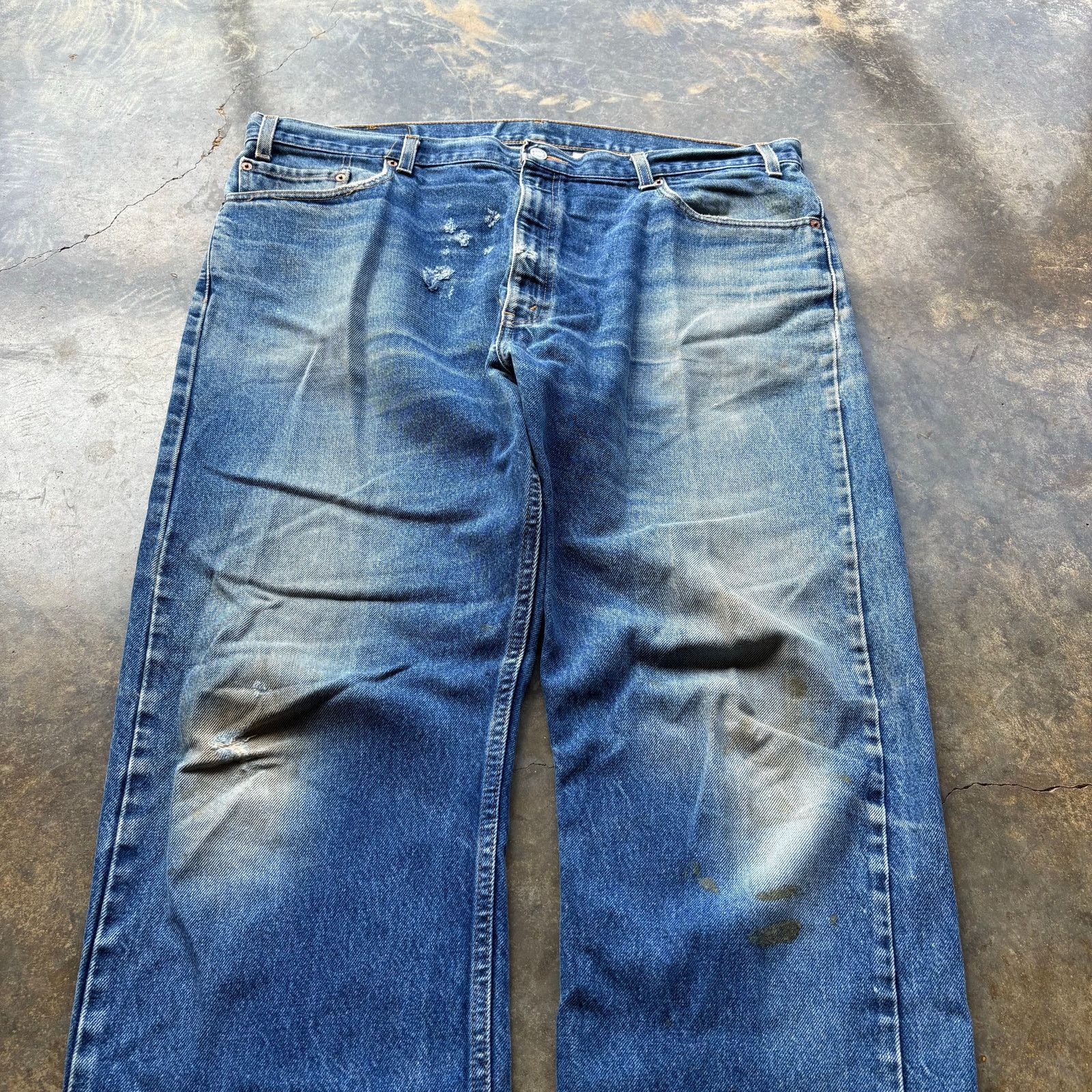 Levi's Worn In Vintage Levis 505 Blue jeans Size US 42 / EU 58 - 4 Thumbnail