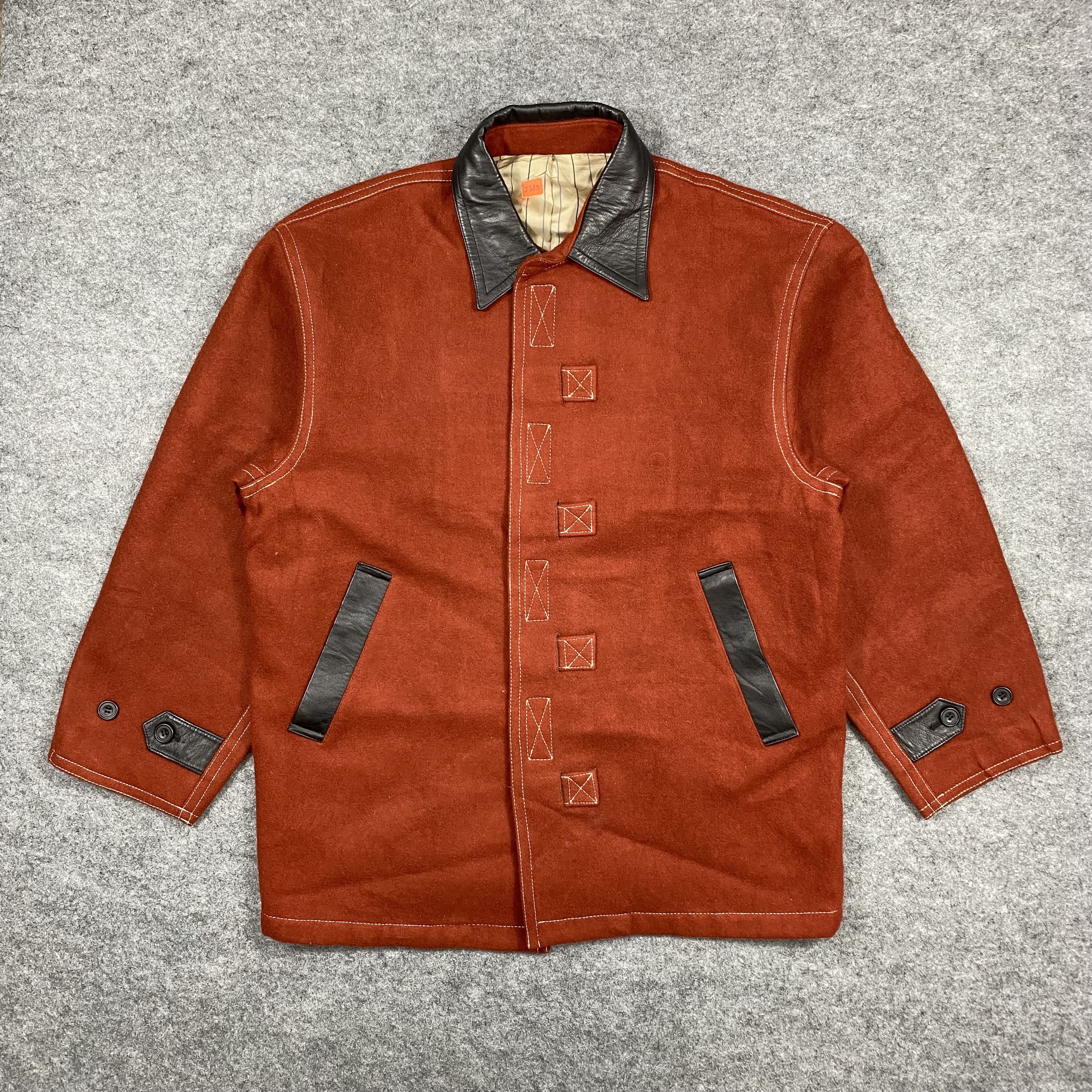 Kapital VINTAGE LEATHER WOOL KAPITAL STYLE CHORE JACKET-J539 Size US L / EU 52-54 / 3 - 1 Thumbnail