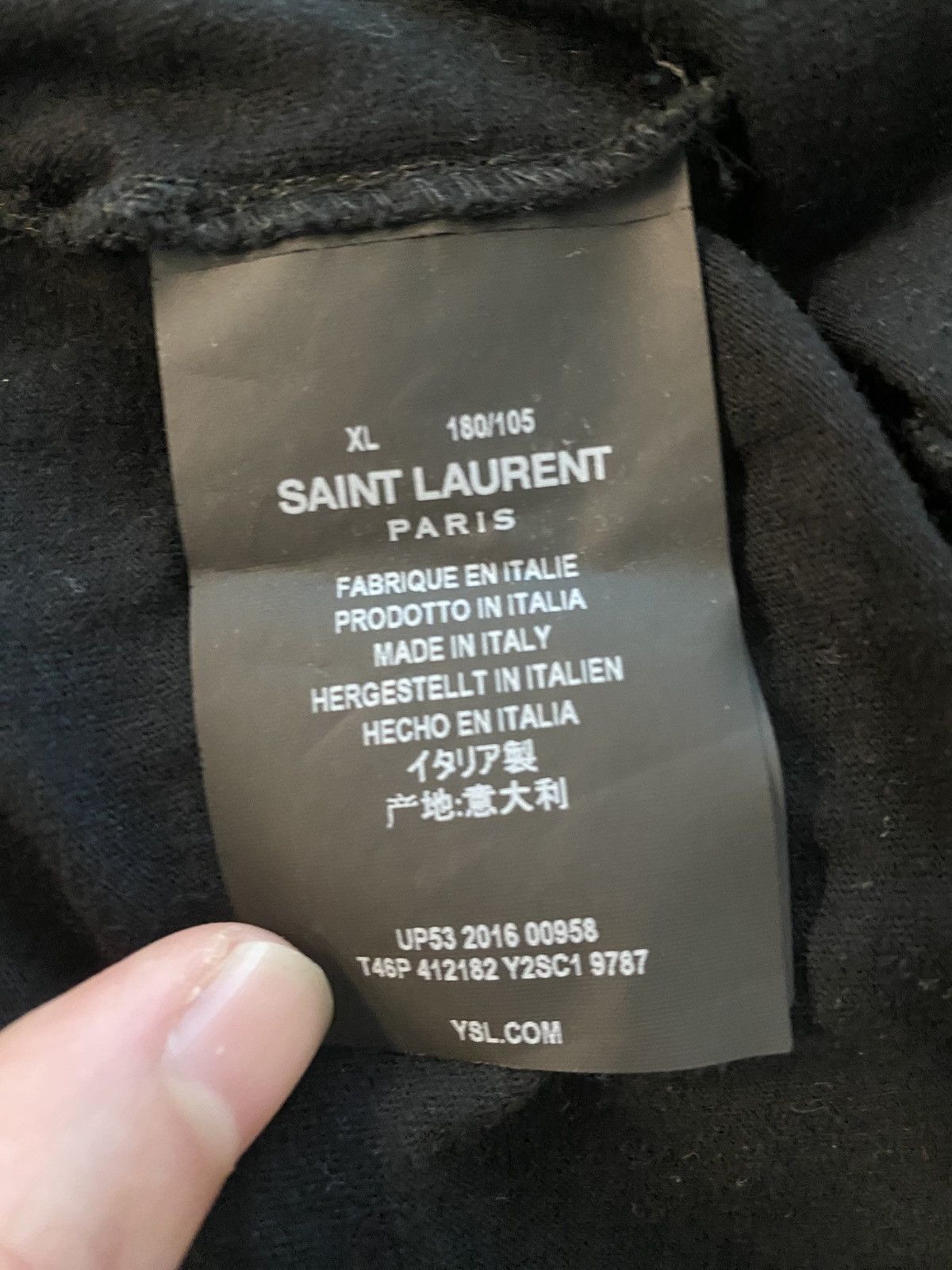 Saint Laurent Paris AW16 Stars Neck T Shirt Size US XL / EU 56 / 4 - 5 Thumbnail