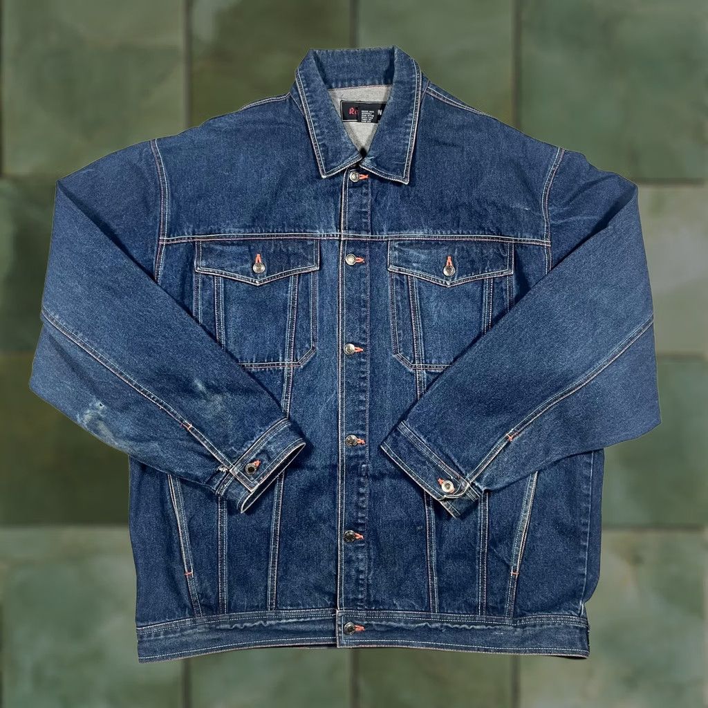 Vintage VINTAGE RockMan Denim Jacket Mens 3XL Blue Platinum Graphic Trucker 90s Y2K Jeans Jacket Mens Blue RockMan Graphic Trucker 90s Vintage Hip Hop Jacket Size US XXL / EU 58 / 5 - 1 Thumbnail