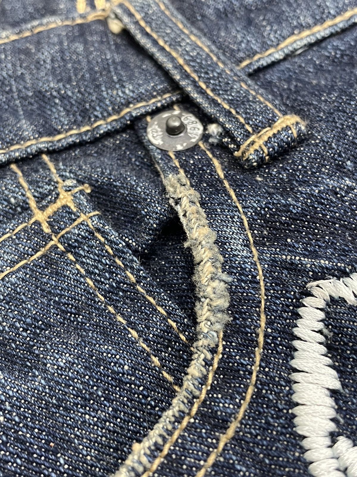 Frankie Shop Floral Motive Embroidery Flare Mud Indigo Denim Size US 28 / EU 44 - 11 Thumbnail