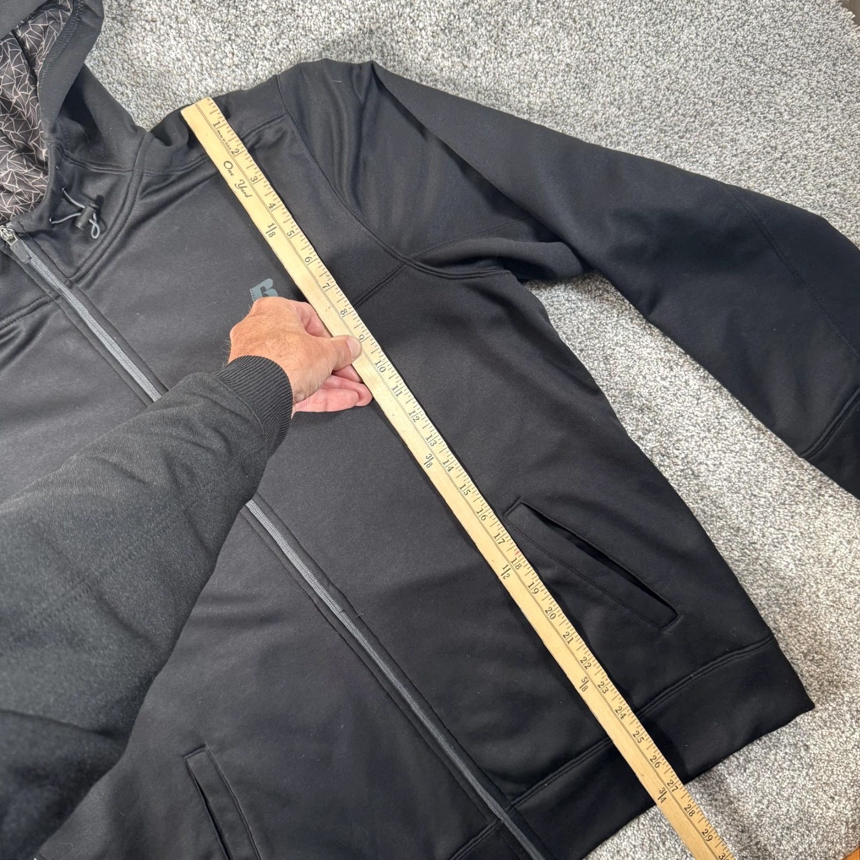 Russell Athletic Russell Hoodie Mens Large Black Full Zip Fleece Lined Pockets Jacket RS34405 Size US L / EU 52-54 / 3 - 2 Thumbnail