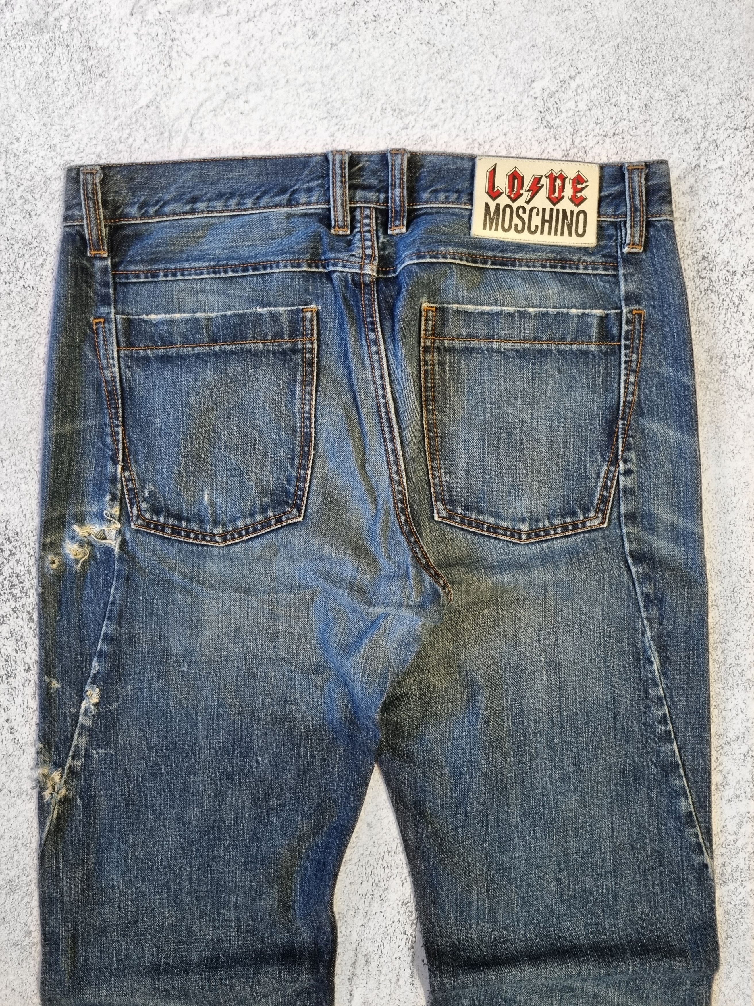 Moschino × Vintage Love Moschino Distressed Jeans Size US 32 / EU 48 - 9 Thumbnail