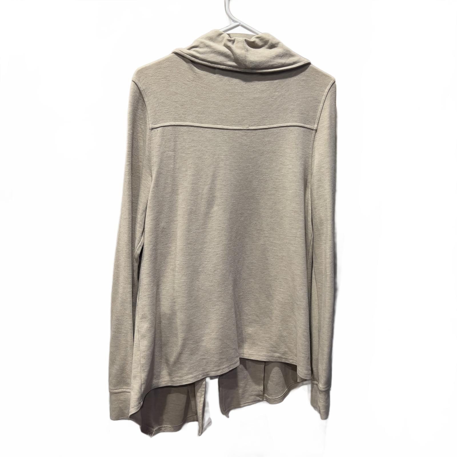 Other Kensie Beige Long Sleeve Open Front Cardigan, Size L Size L / US 10 / IT 46 - 2 Thumbnail