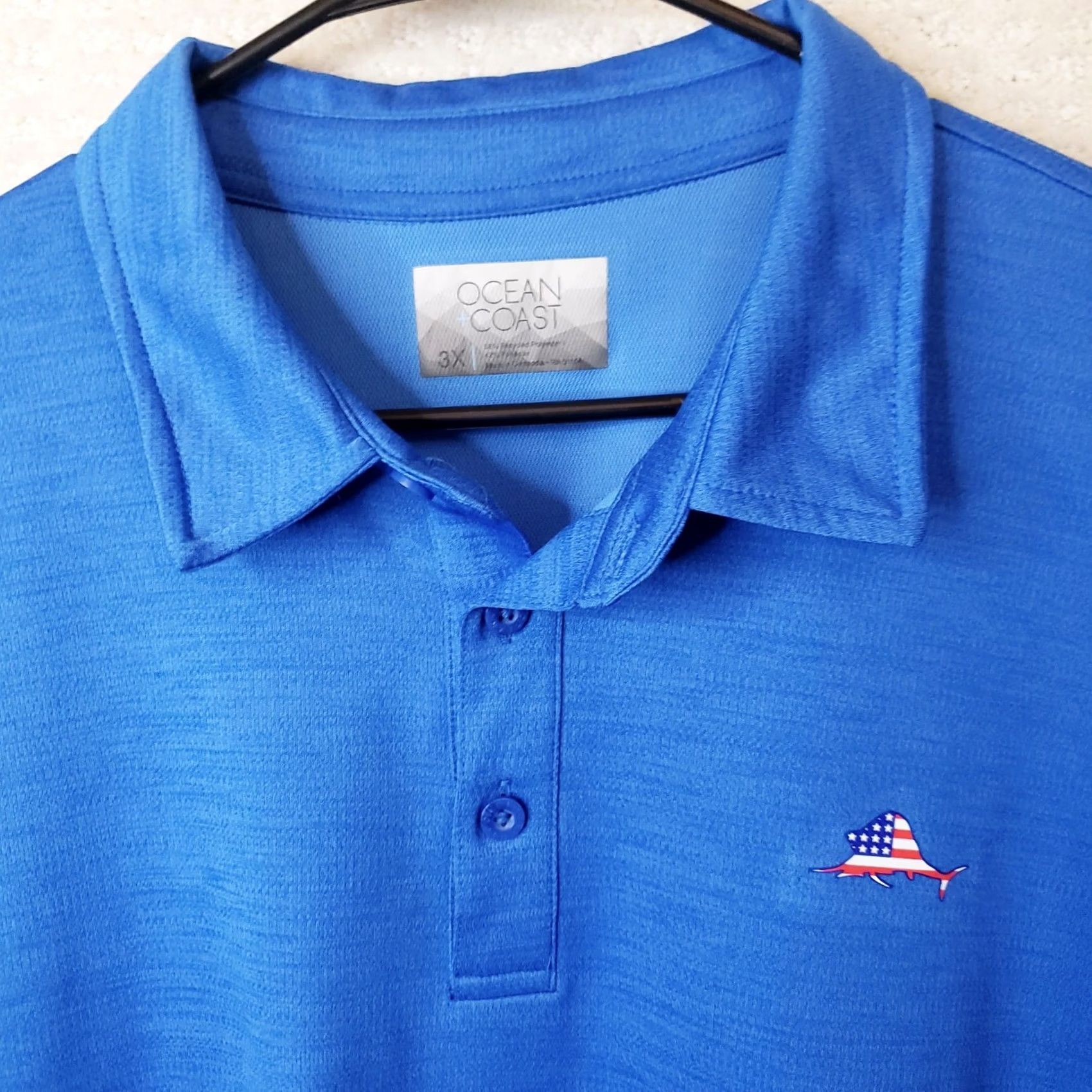 Vintage Ocean & Coast Polo Men's 3XL Short Sleeve Shirt Blue Size US XXL / EU 58 / 5 - 4 Thumbnail