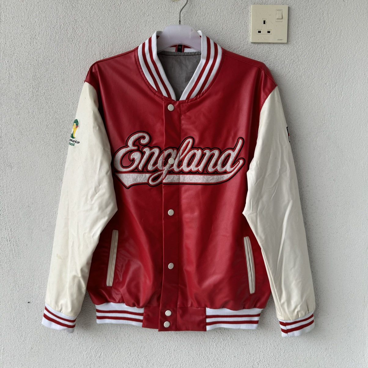ENGLAND team FIFA WORLD CUP BRASIL 2014 varsity jacket
