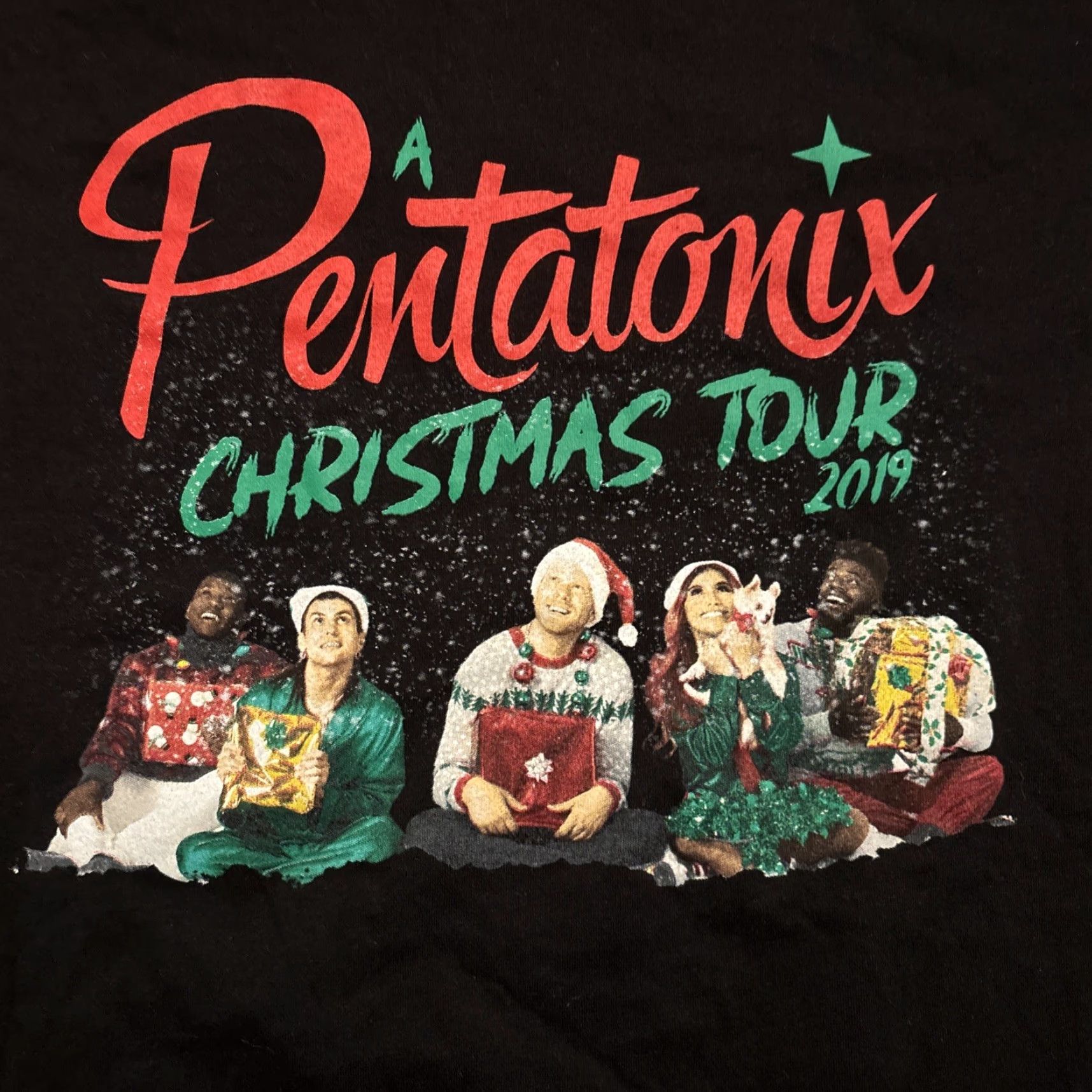 Vintage PENTATONIX 2019 Hallelujah Christmas Tour T-Shirt Mens Large Black Band Concert Tee Size US L / EU 52-54 / 3 - 2 Thumbnail