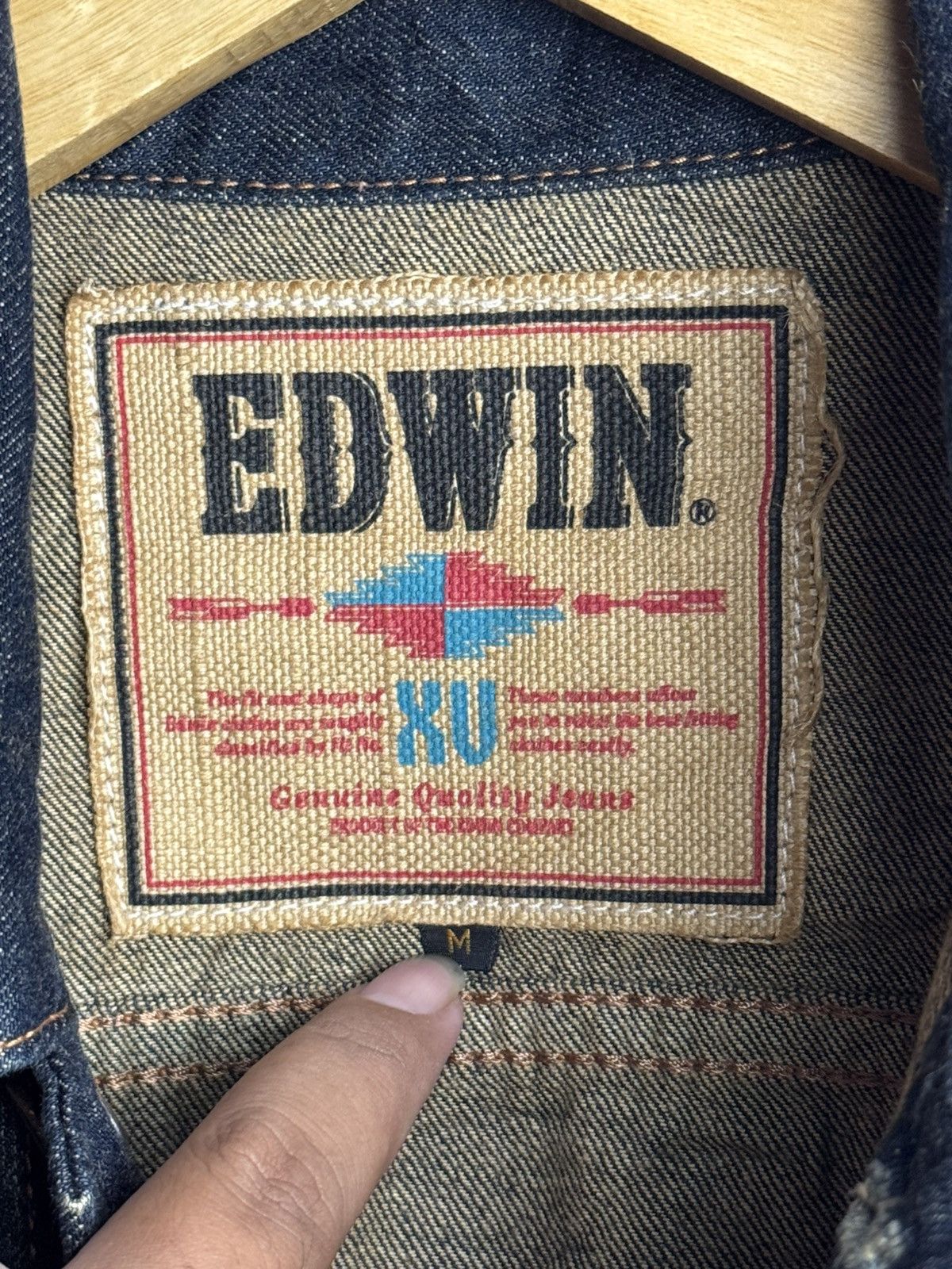 Edwin × Japanese Brand × RRL Ralph Lauren Edwin Buckle Back Denim Jacket lgb style Size US M / EU 48-50 / 2 - 8 Thumbnail