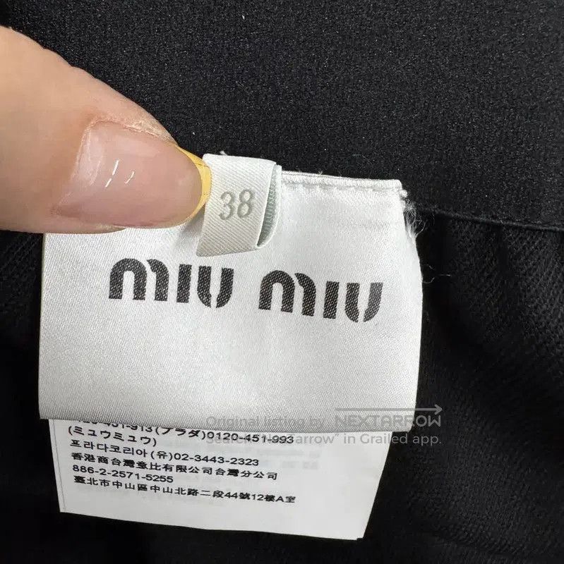 Miu Miu Miu Miu Black Wool Printed Striped Women's Shorts . Size 22" - 5 Thumbnail