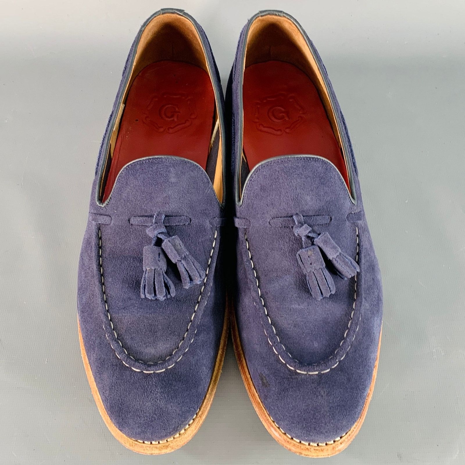 Grenson GRENSON Size 12 Scottie Navy Suede Tassel Moccasin Loafer Size US 12 / EU 45 - 4 Thumbnail