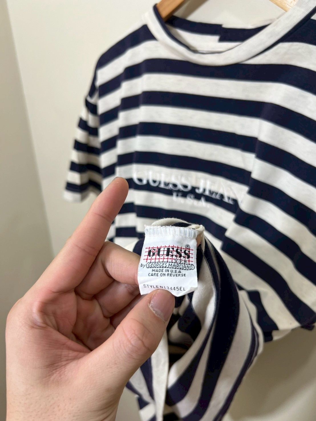 Vintage Vintage 90's Guess Jeans USA Striped shirt bnz01 Size US S / EU 44-46 / 1 - 6 Thumbnail