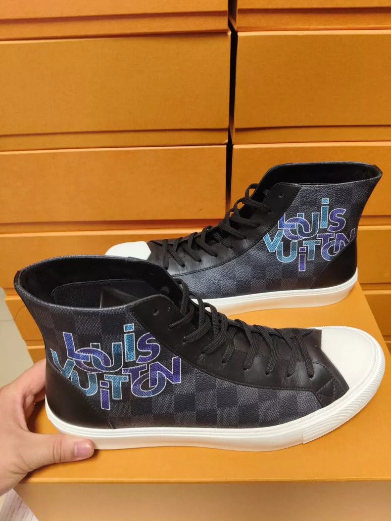 Louis Vuitton louis vuitton checkerboard logo high-top sneakers-dmc Size US 9 / EU 42 - 1 Thumbnail